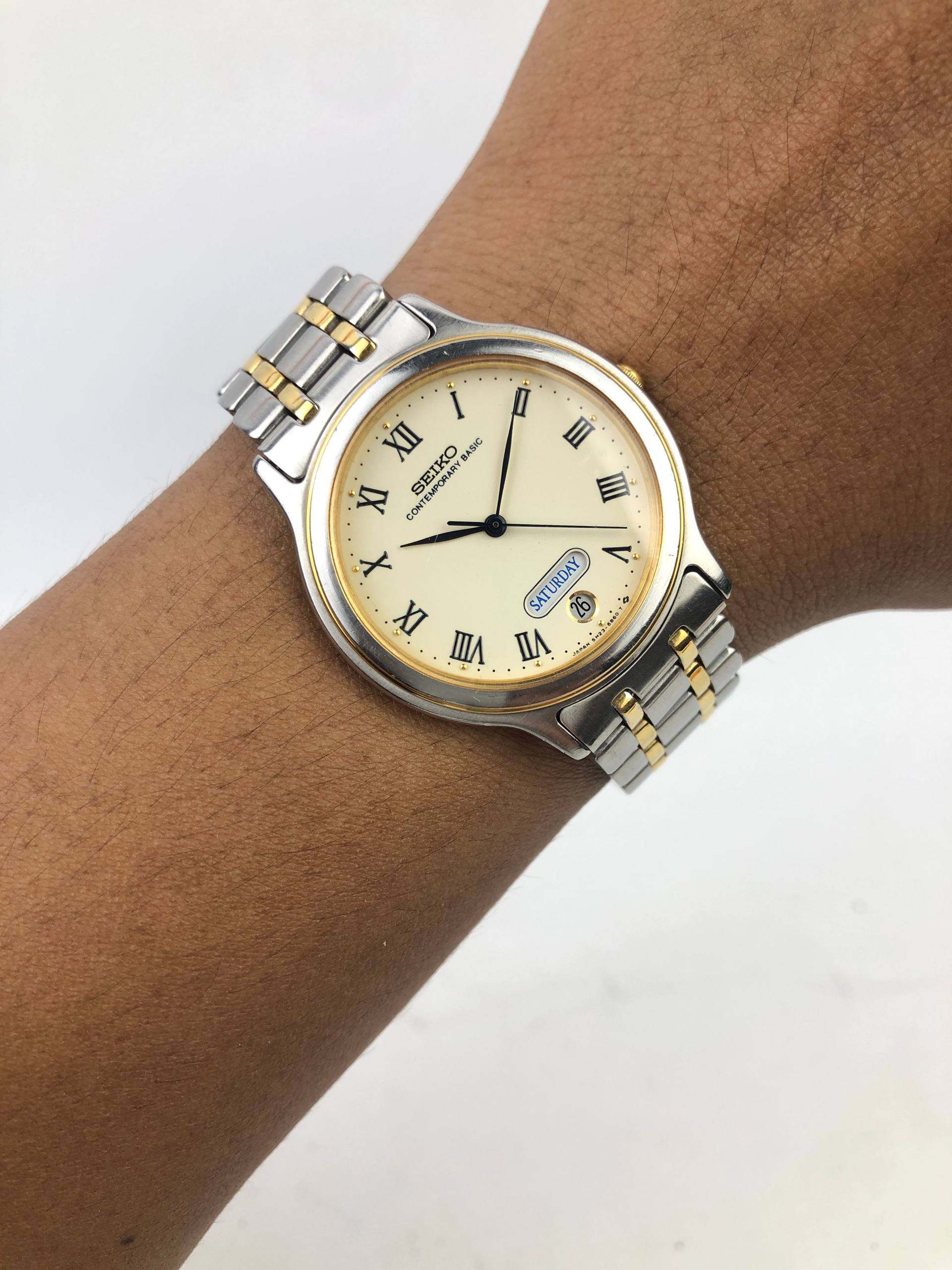 SEIKO 5H23-6B90 CONTEMPORARY BASIC SPLIT DAY FULL ORIGINAL