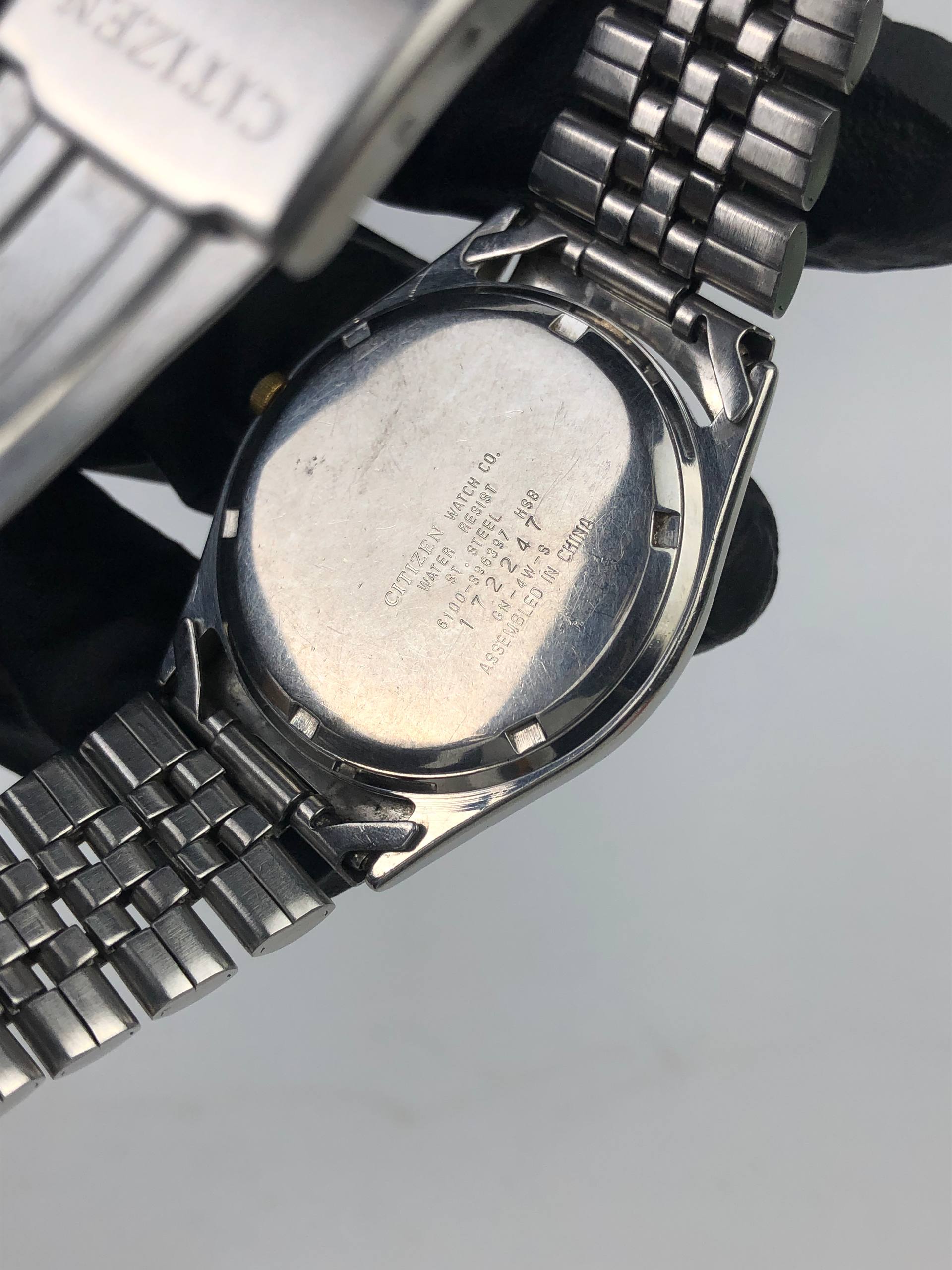 CITIZEN CRYSTON QUARTZ MAN DAYDATE TWOTONE ALL ORIGINAL - Gambar 8