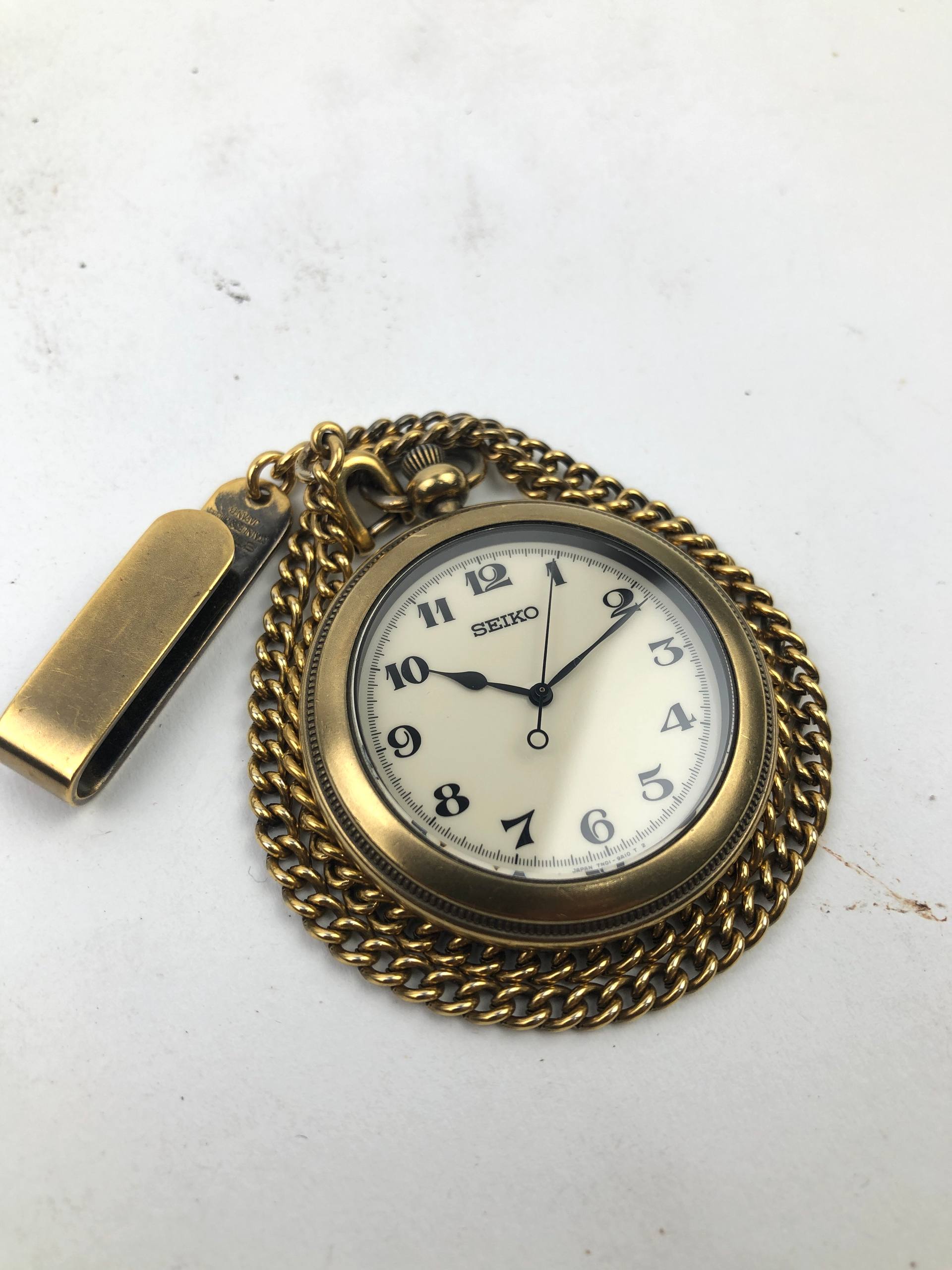 POCKET WATCH SEIKO 7N01-9A10 ORIGINAL - Gambar 3