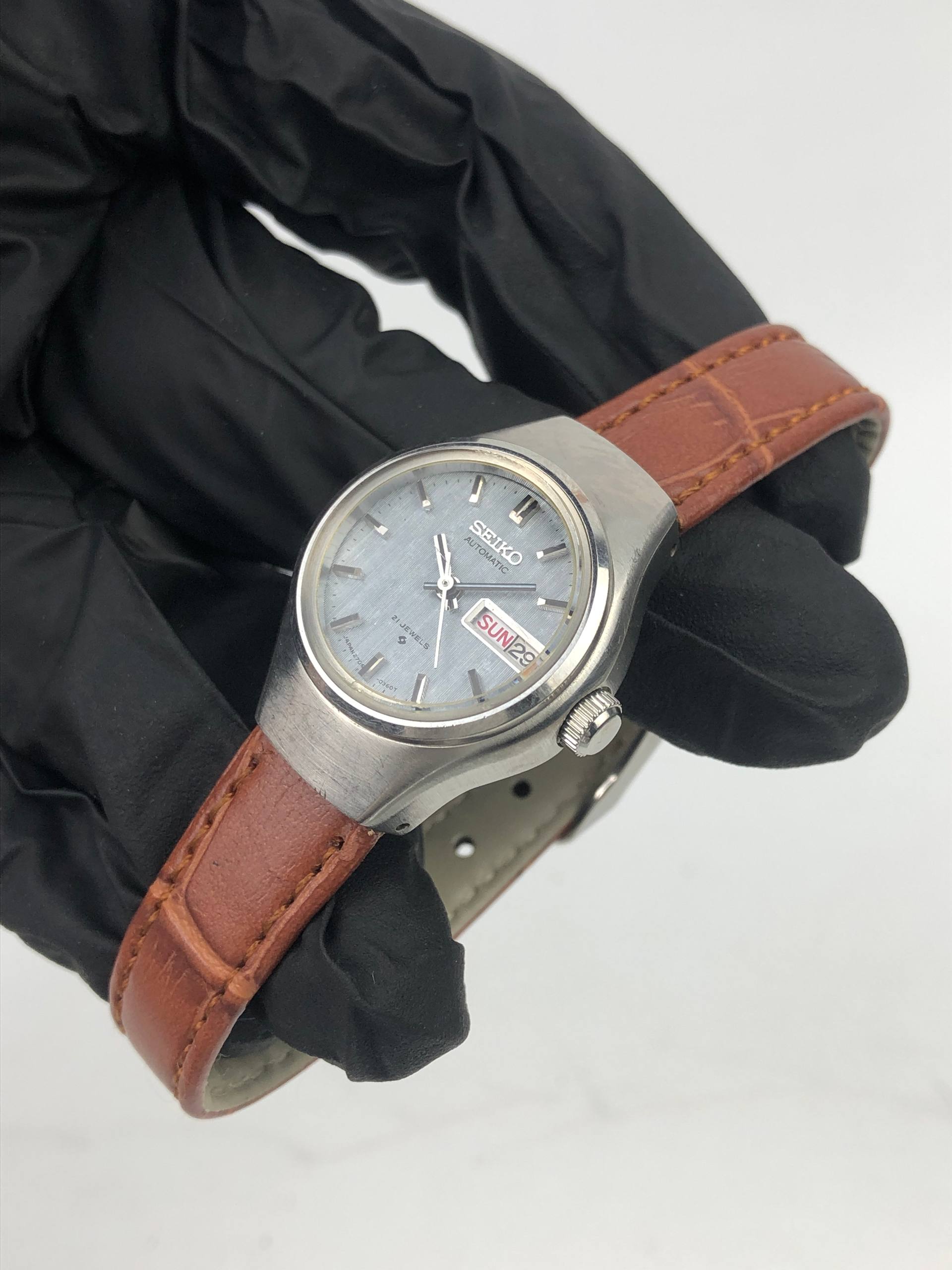 SEIKO 2706-0110 AUTOMATIC GREY DIAL LADIES - Gambar 3