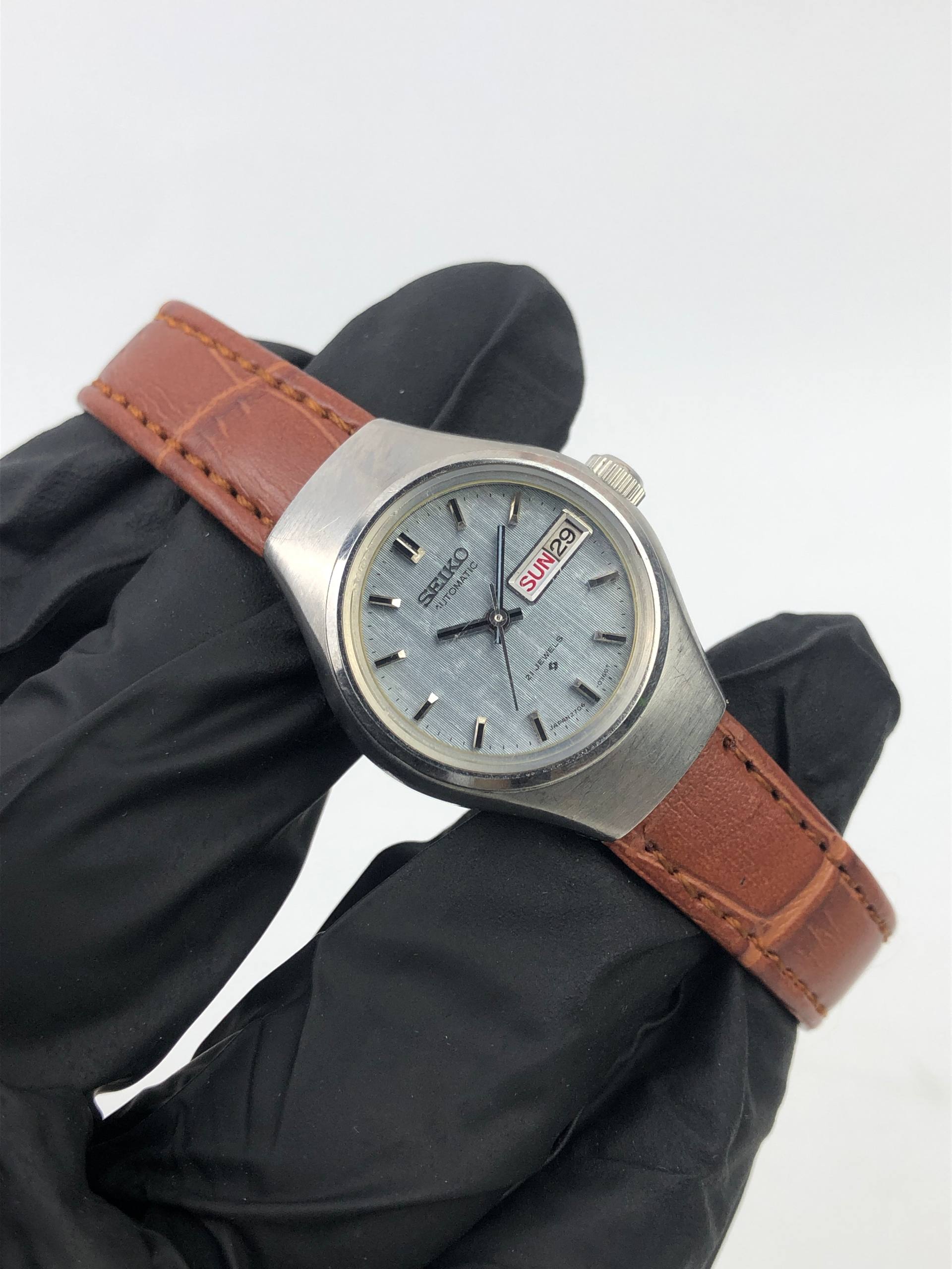SEIKO 2706-0110 AUTOMATIC GREY DIAL LADIES - Gambar 4