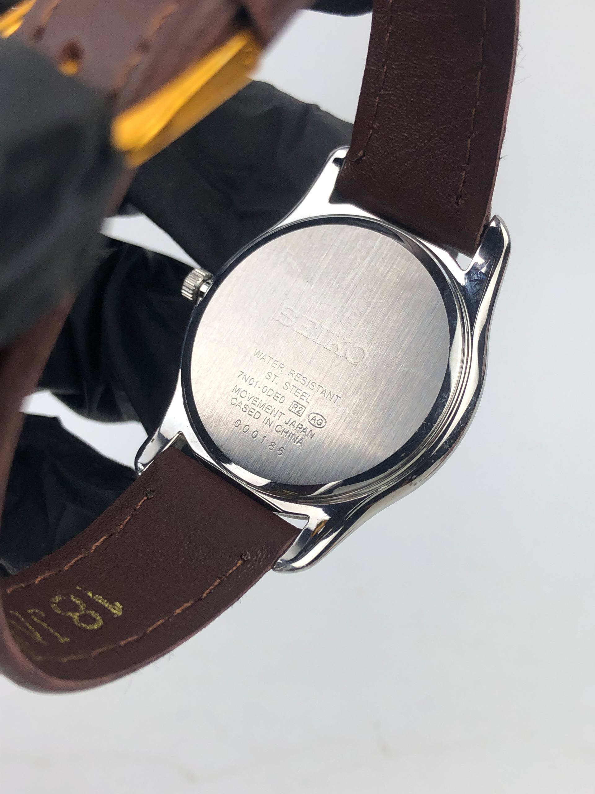SEIKO 7N01-0DE0 ANALOG MAN SIZE STAINLESS STEEL - Gambar 7