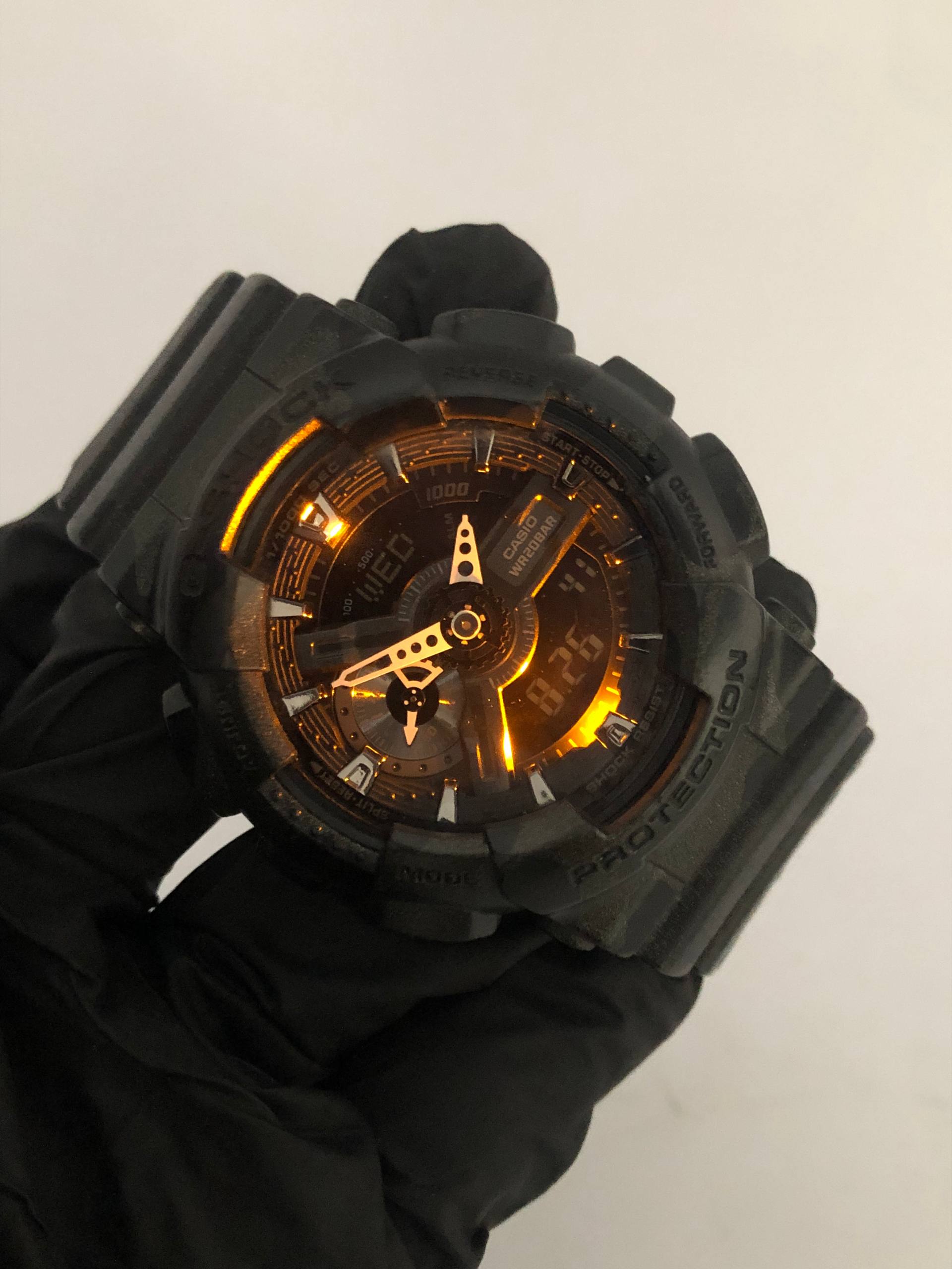 G SHOCK GA-110CM FULL BLACK ORIGINAL - Gambar 4