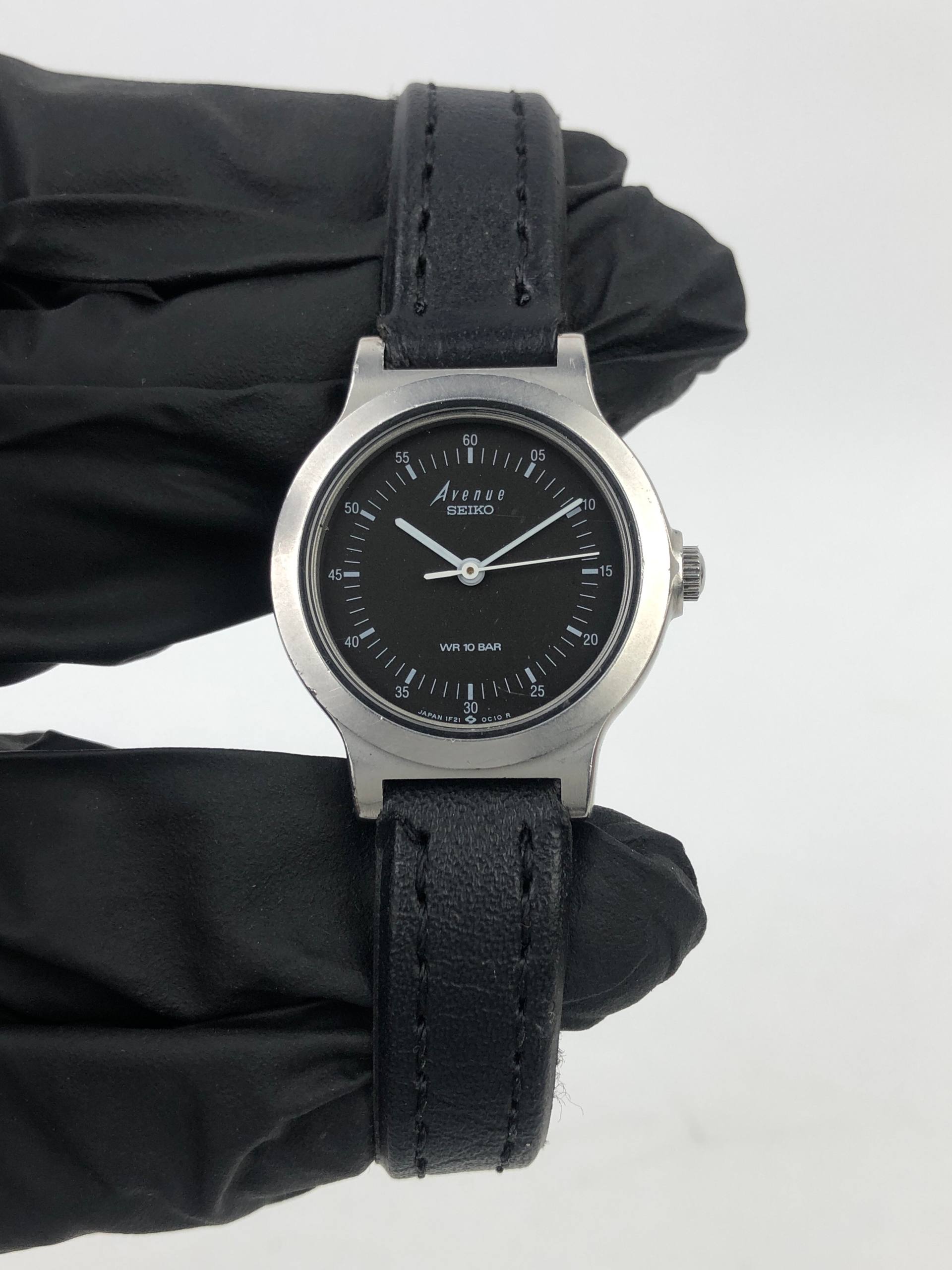 SEIKO 1F21-0B10 QUARTZ BLACK DIAL - Gambar 2