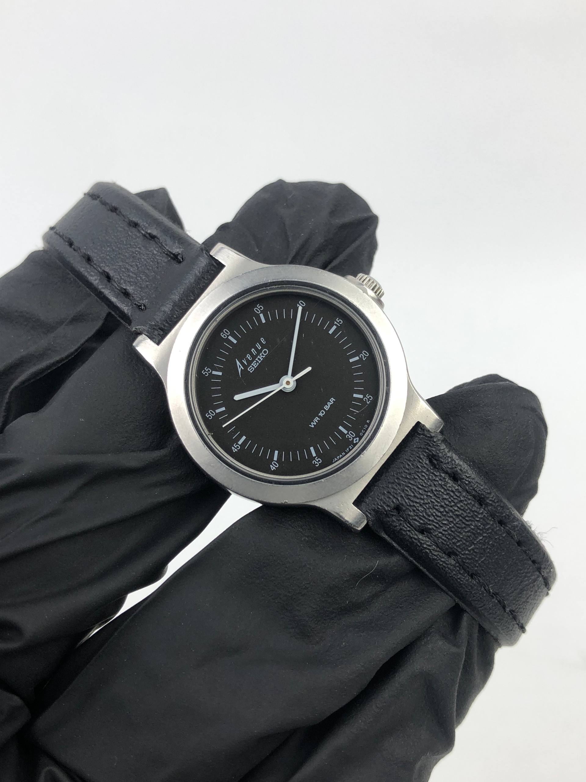 SEIKO 1F21-0B10 QUARTZ BLACK DIAL - Gambar 3