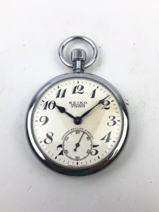 POCKET WATCH SEIKO 9119-0020 PRECISION RAILWAY JAPAN SECOND SETTING