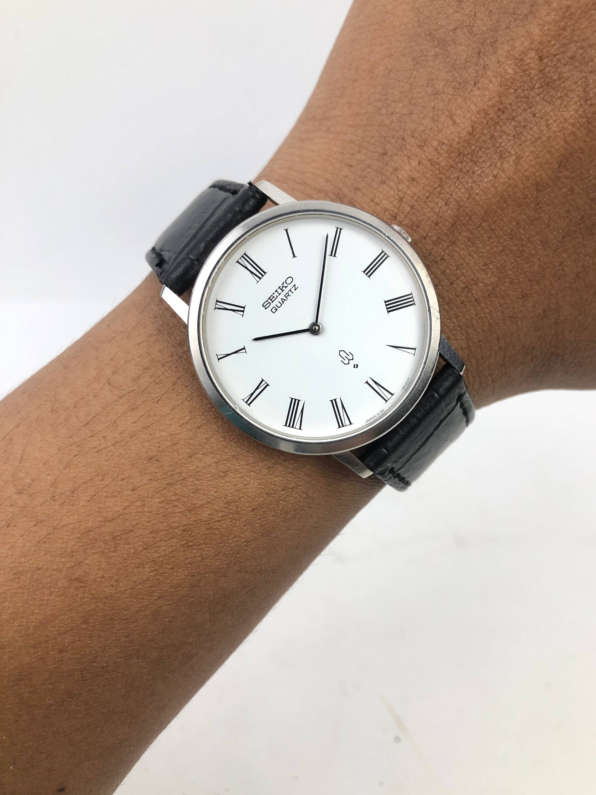 SEIKO 4130-9000 JAPAN CHARIOT QUARTZ ROMAN DIAL