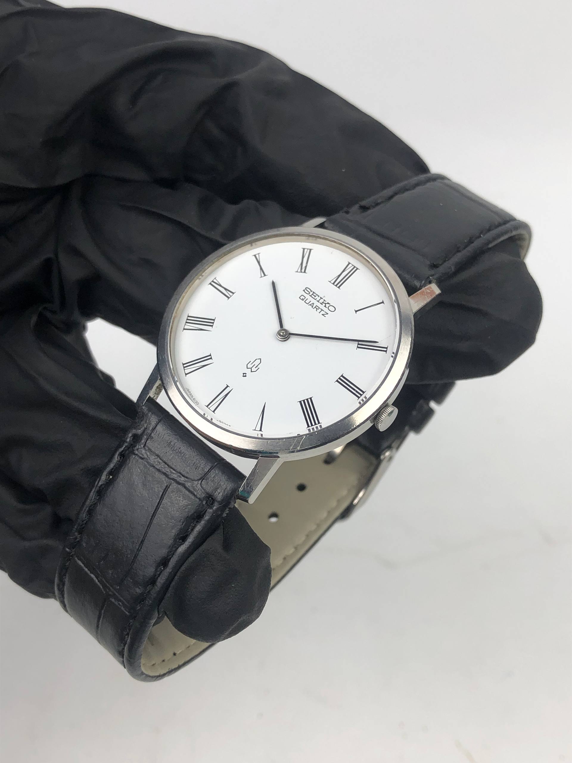 SEIKO 4130-9000 JAPAN CHARIOT QUARTZ ROMAN DIAL - Gambar 3