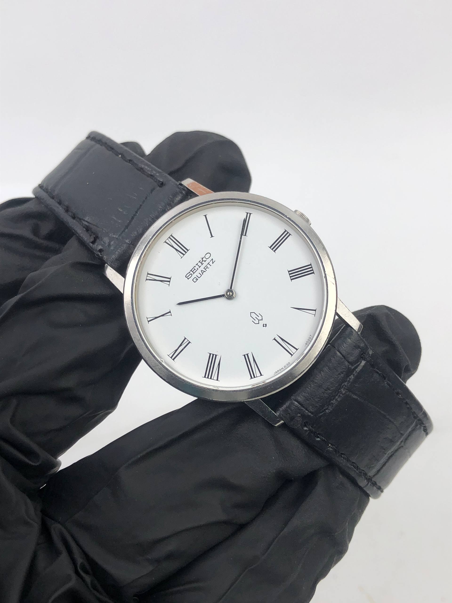 SEIKO 4130-9000 JAPAN CHARIOT QUARTZ ROMAN DIAL - Gambar 4