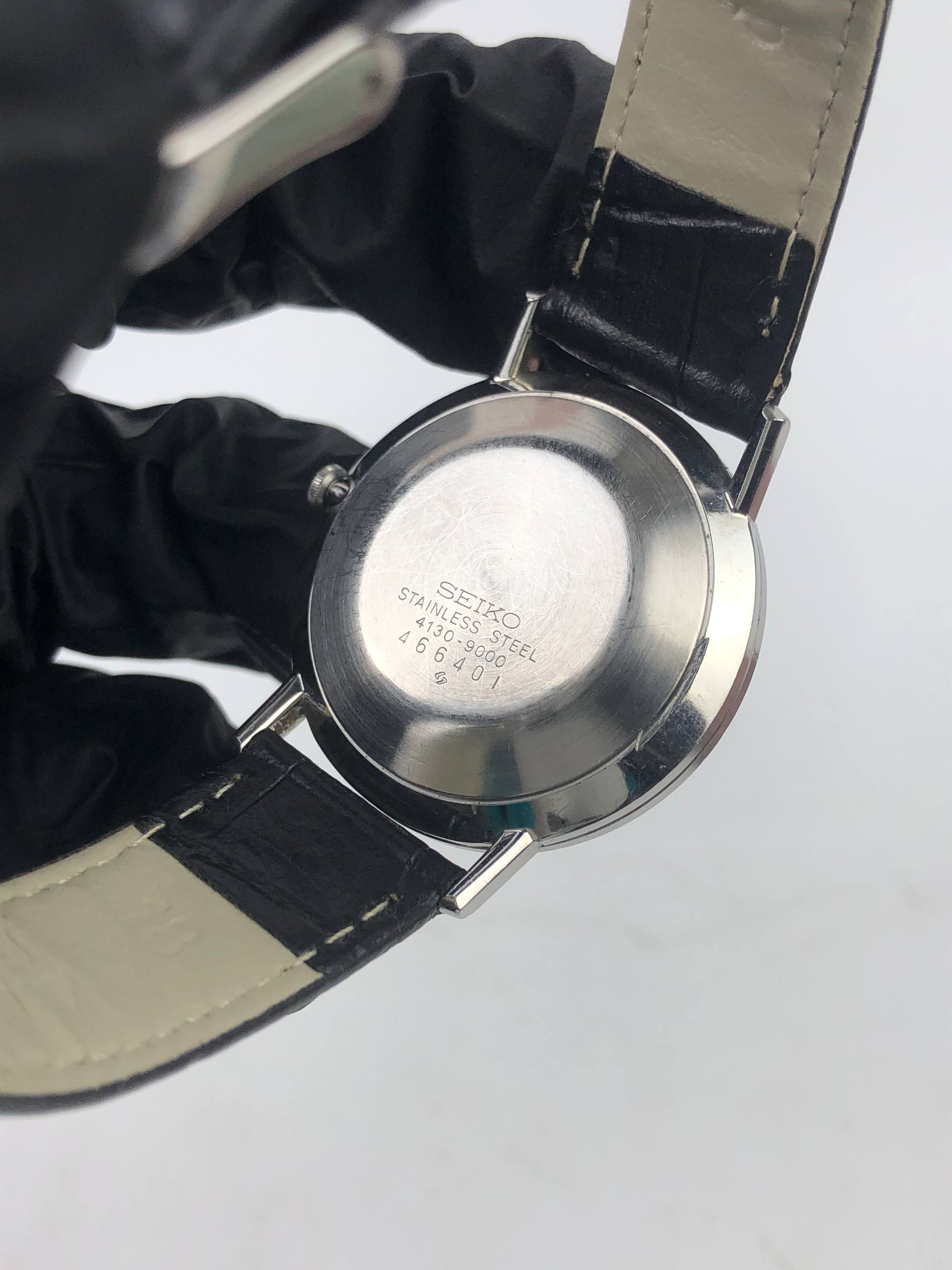 SEIKO 4130-9000 JAPAN CHARIOT QUARTZ ROMAN DIAL - Gambar 7