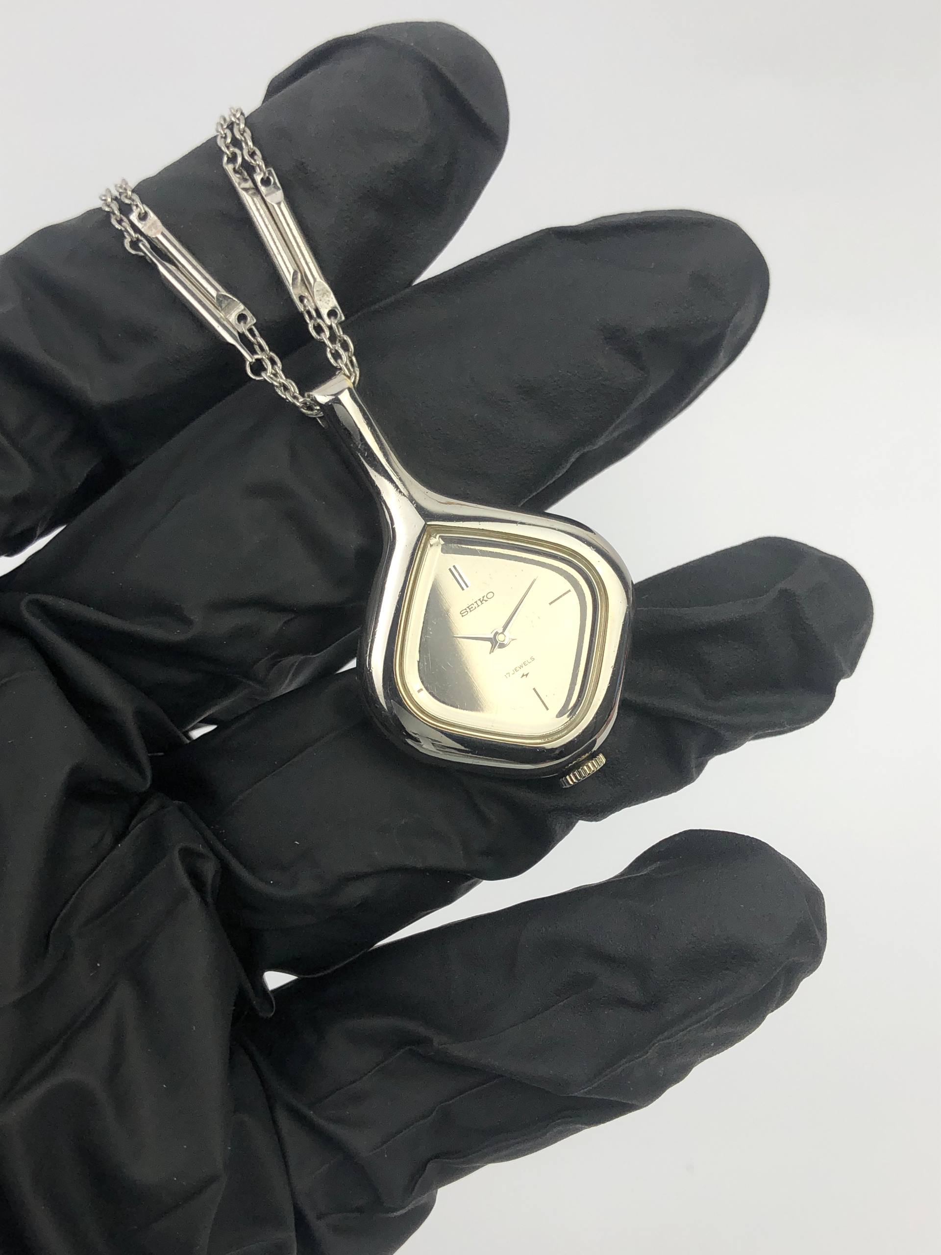 NEKLACE WATCH SEIKO 11-3040R RARE ALL ORIGINAL - Gambar 4