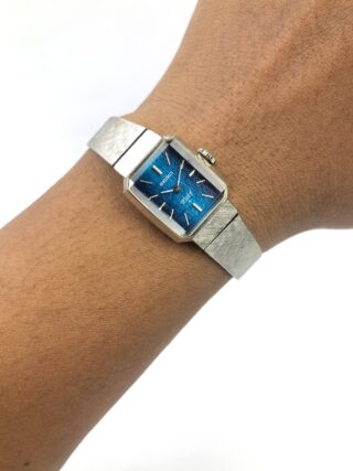 SEIKO 1140-3140 SPECIAL BLUE TEXTURE DIAL FACETED GLASS