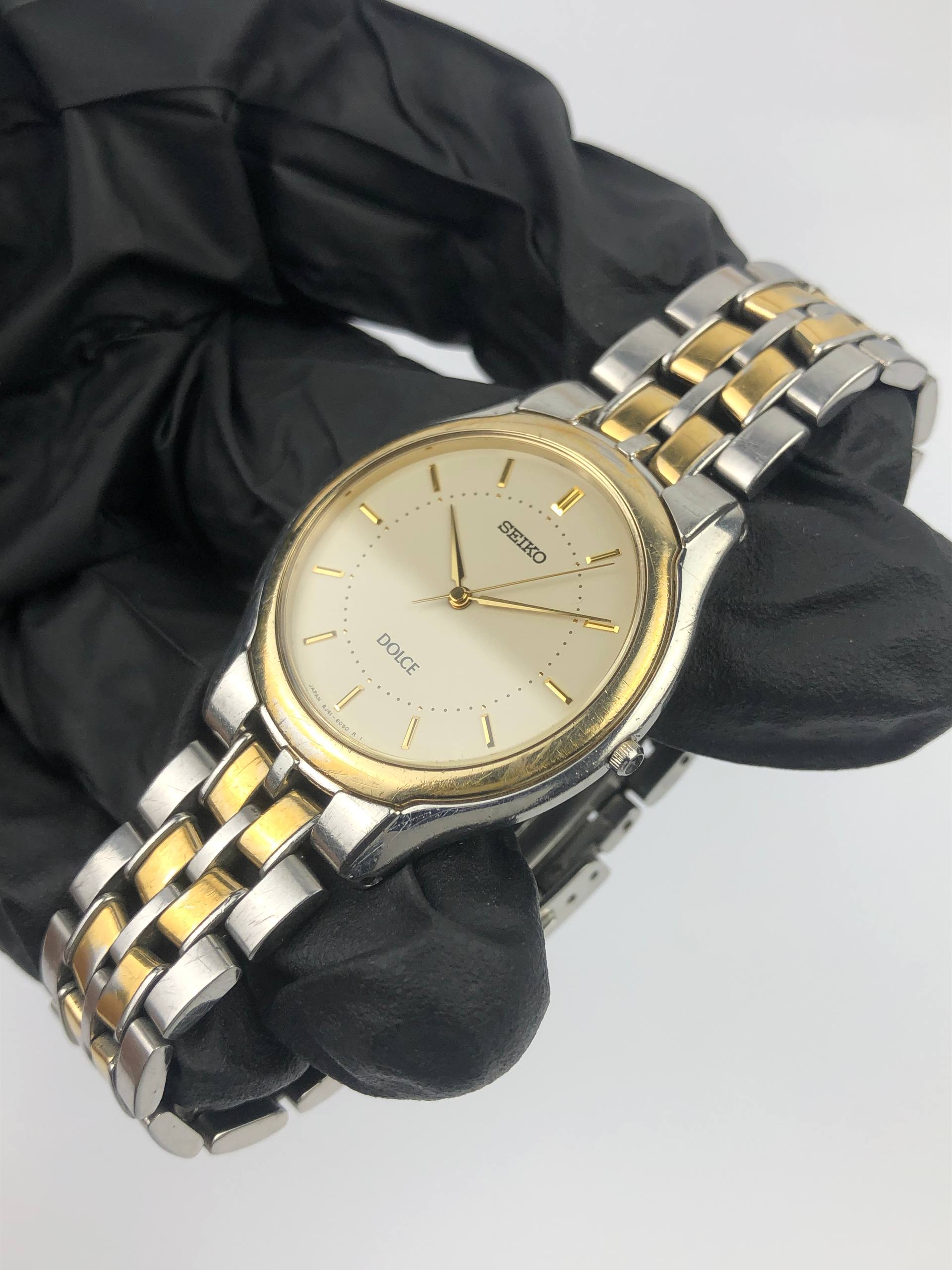SEIKO 8J41-6030 DOLCE CHAMPAGNE DIAL TWOTONE ALL ORIGINAL - Gambar 3