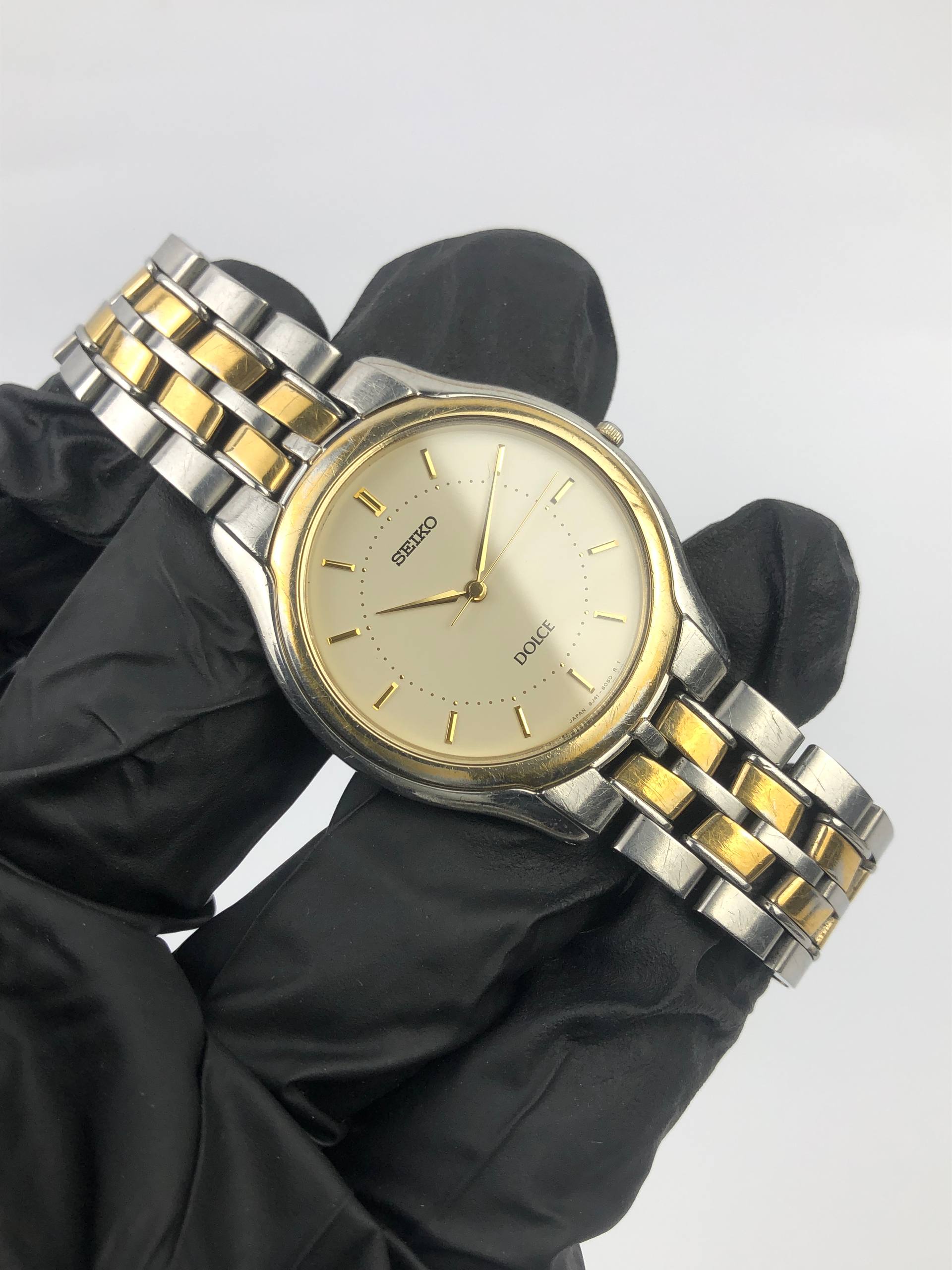 SEIKO 8J41-6030 DOLCE CHAMPAGNE DIAL TWOTONE ALL ORIGINAL - Gambar 4