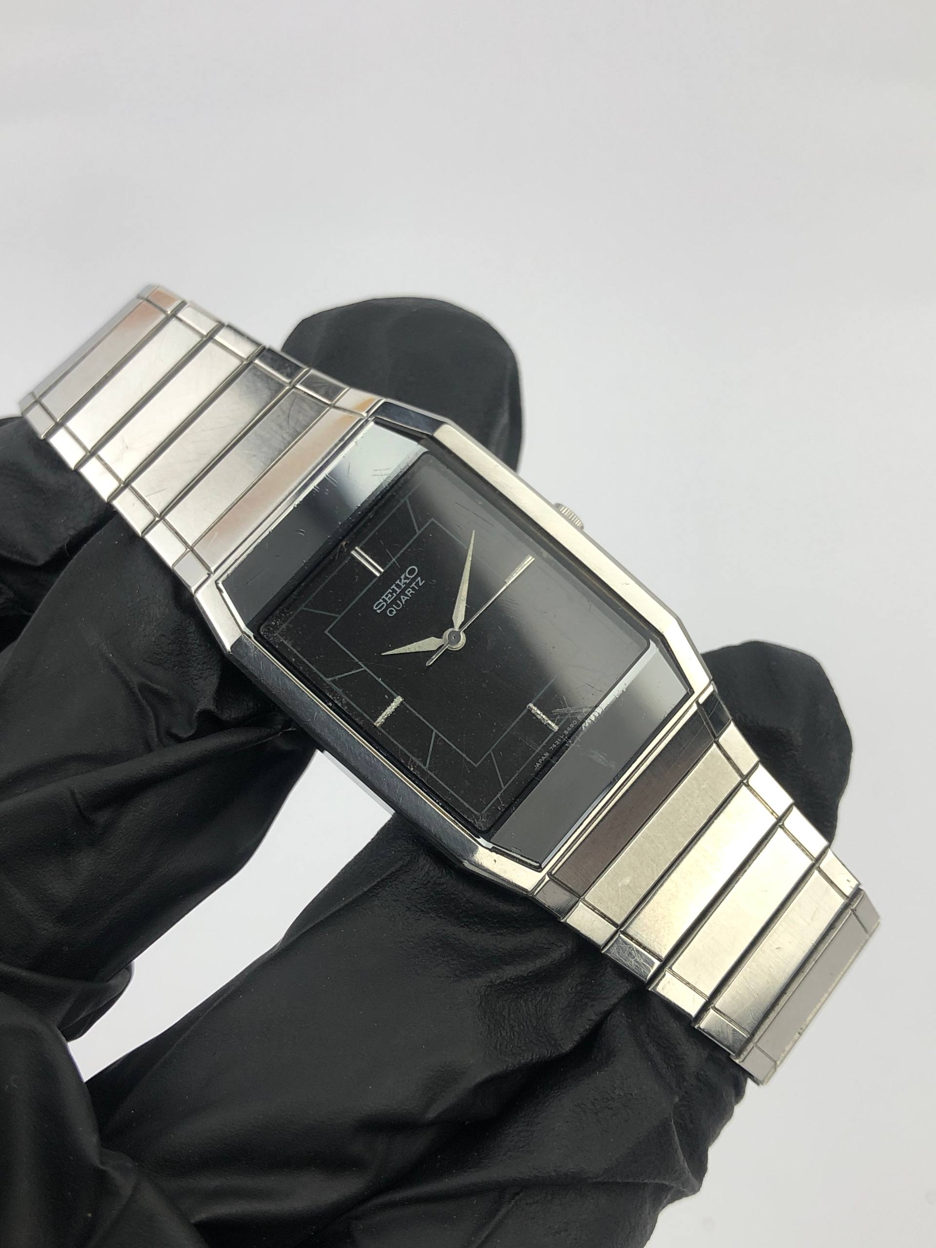 SEIKO 7431-5360 TANK QUARTZ MIRROR BEZEL ALL ORIGINAL - Gambar 4