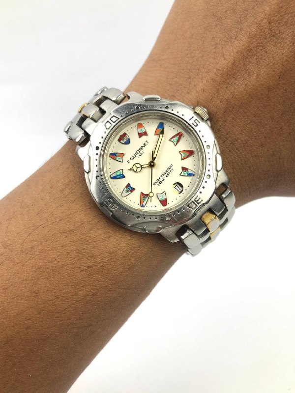 P GUIONNET FLAG FG 100W JAPAN QUARTZ ORIGINAL