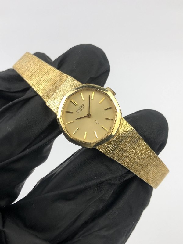 SEIKO 16-5890 MULTIGONAL BEZEL GOLD CASE ALL ORIGINAL - Gambar 4