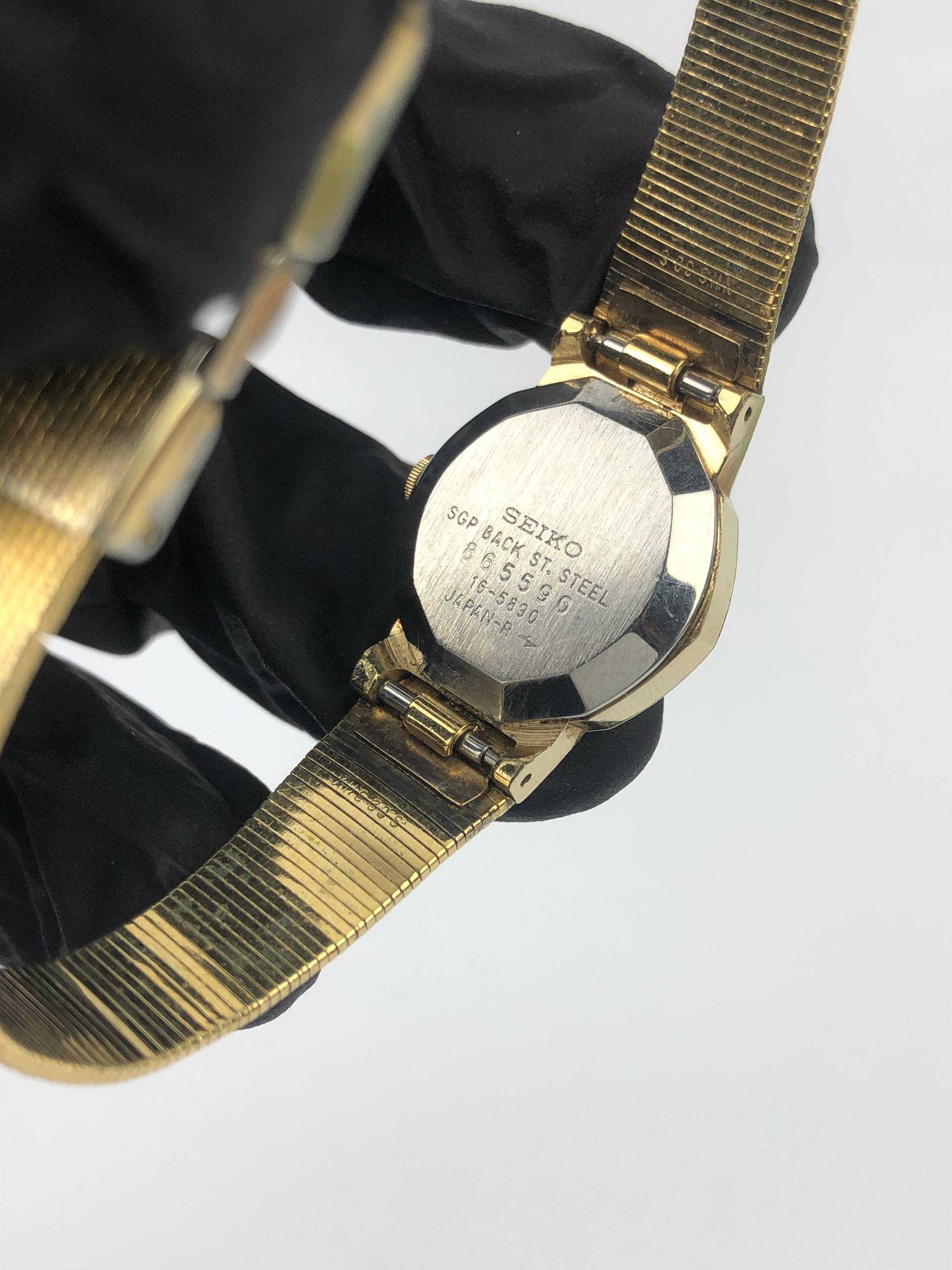 SEIKO 16-5890 MULTIGONAL BEZEL GOLD CASE ALL ORIGINAL - Gambar 7