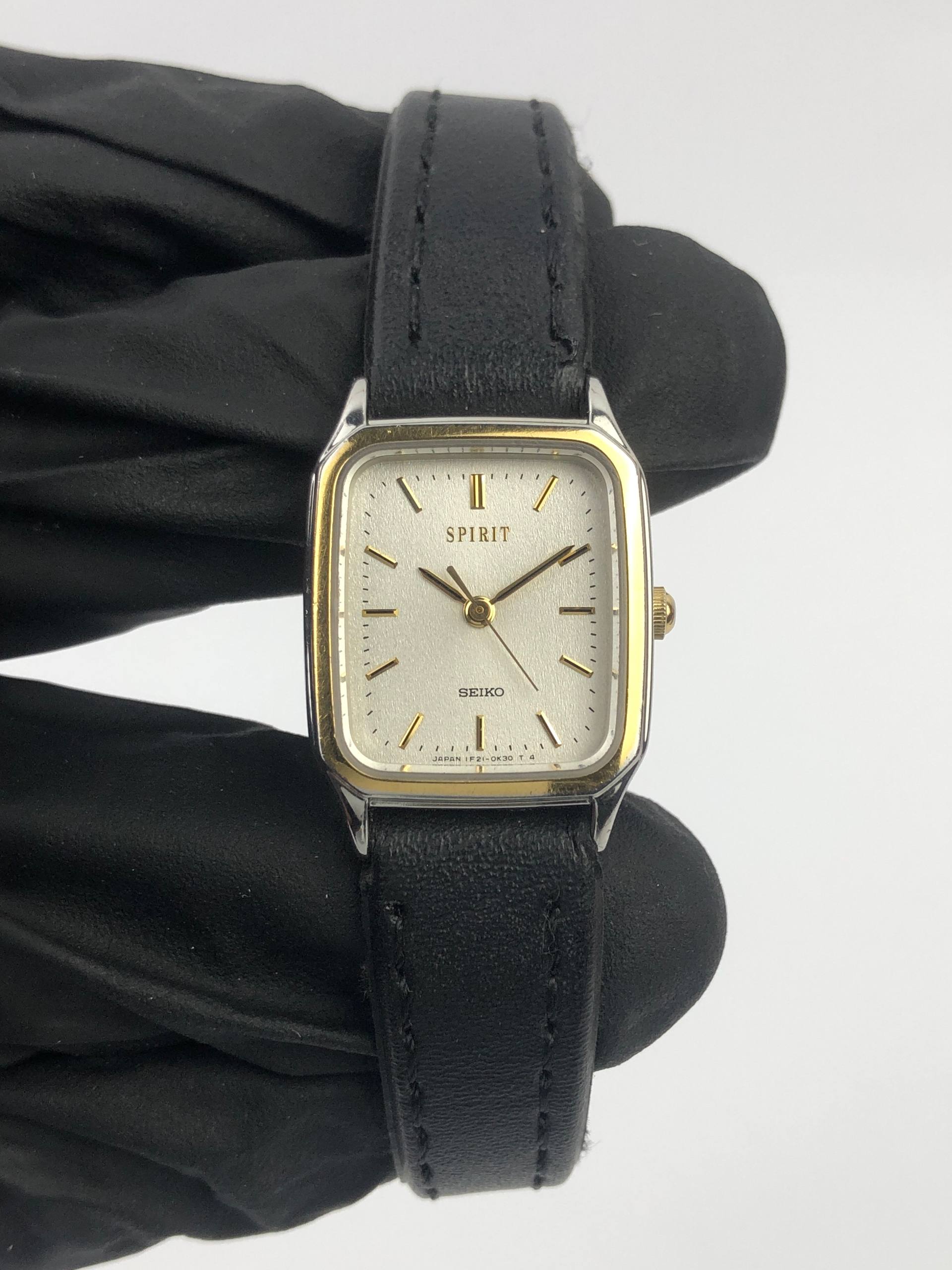 SEIKO 1F21-5B20 QUARTZ SPIRIT LADY TWOTONE TEXTURED DIAL - Gambar 2