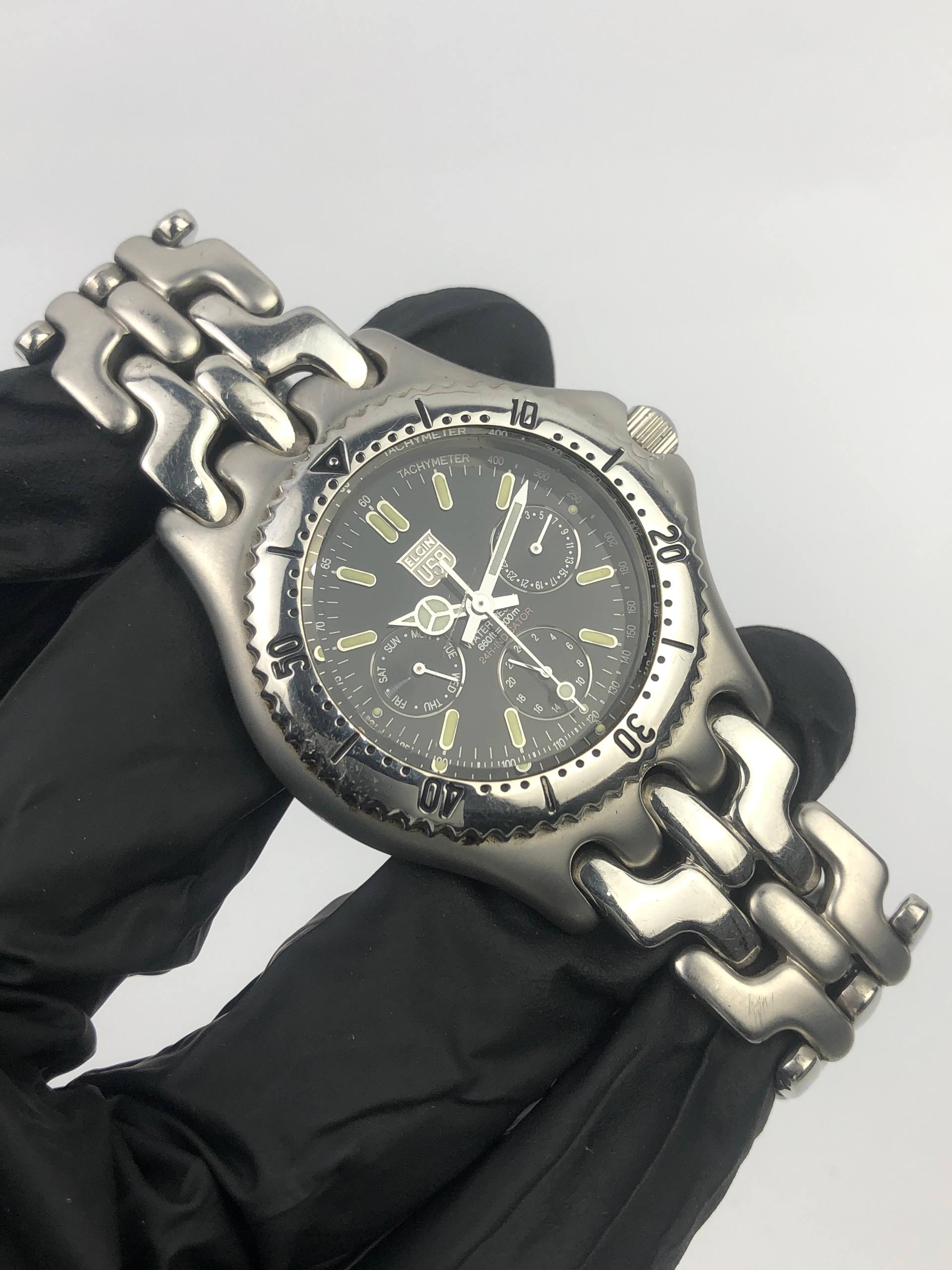 ELGIN USA MULTICALENDAR QUARTZ FISHBONE BRACELET ORIGINAL - Gambar 4
