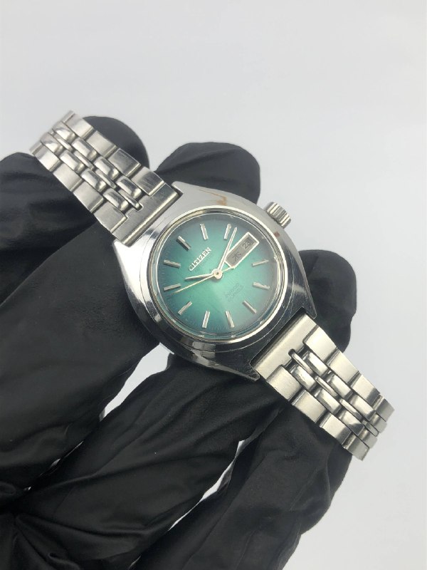 CITIZEN 6600 AUTOMATIC GREEN SUNBURST DIAL ALL ORI - Gambar 3