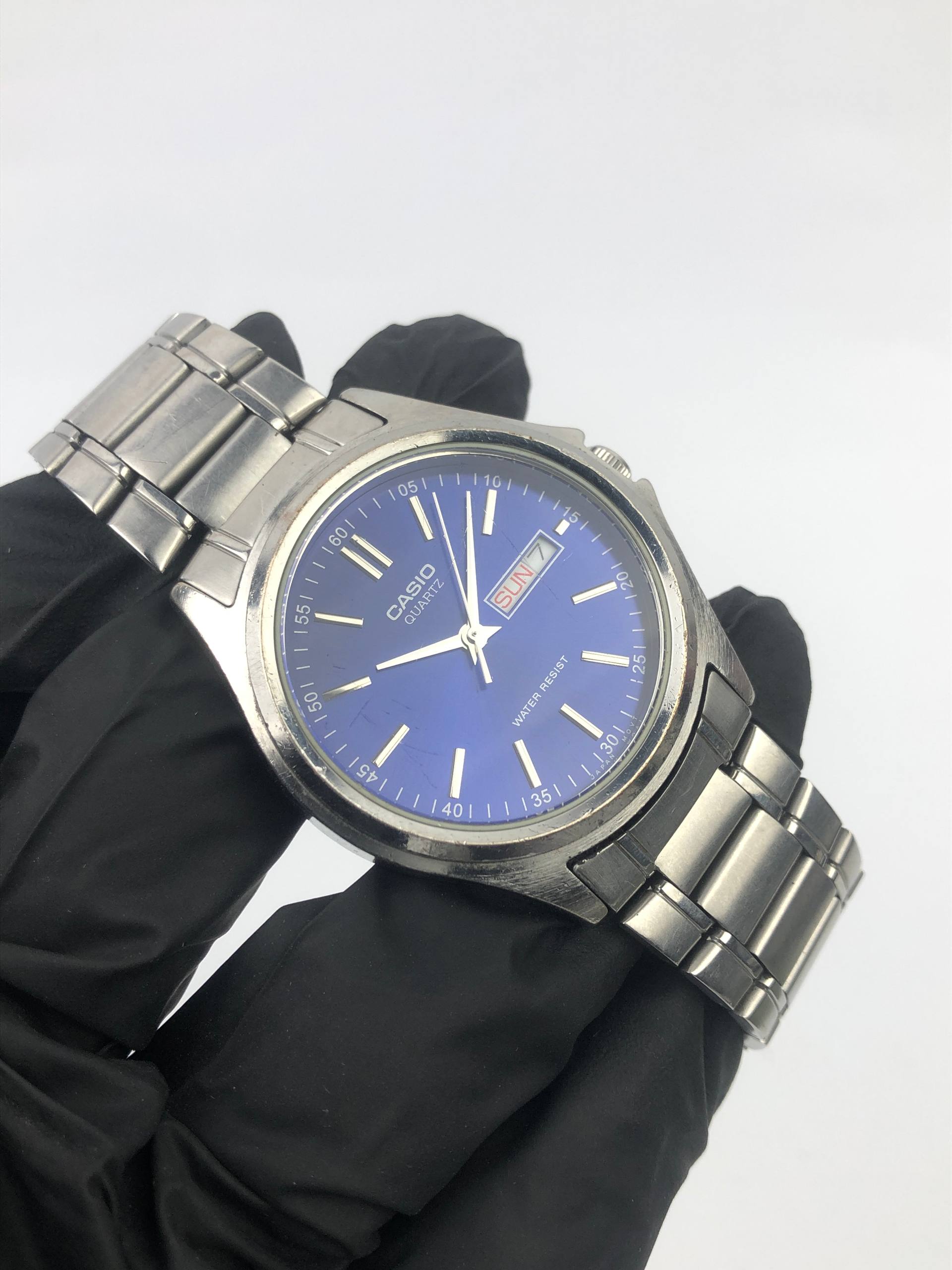 CASIO MTP-1239DJ QUARTZ BLUE DIAL ALL ORIGINAL - Gambar 4