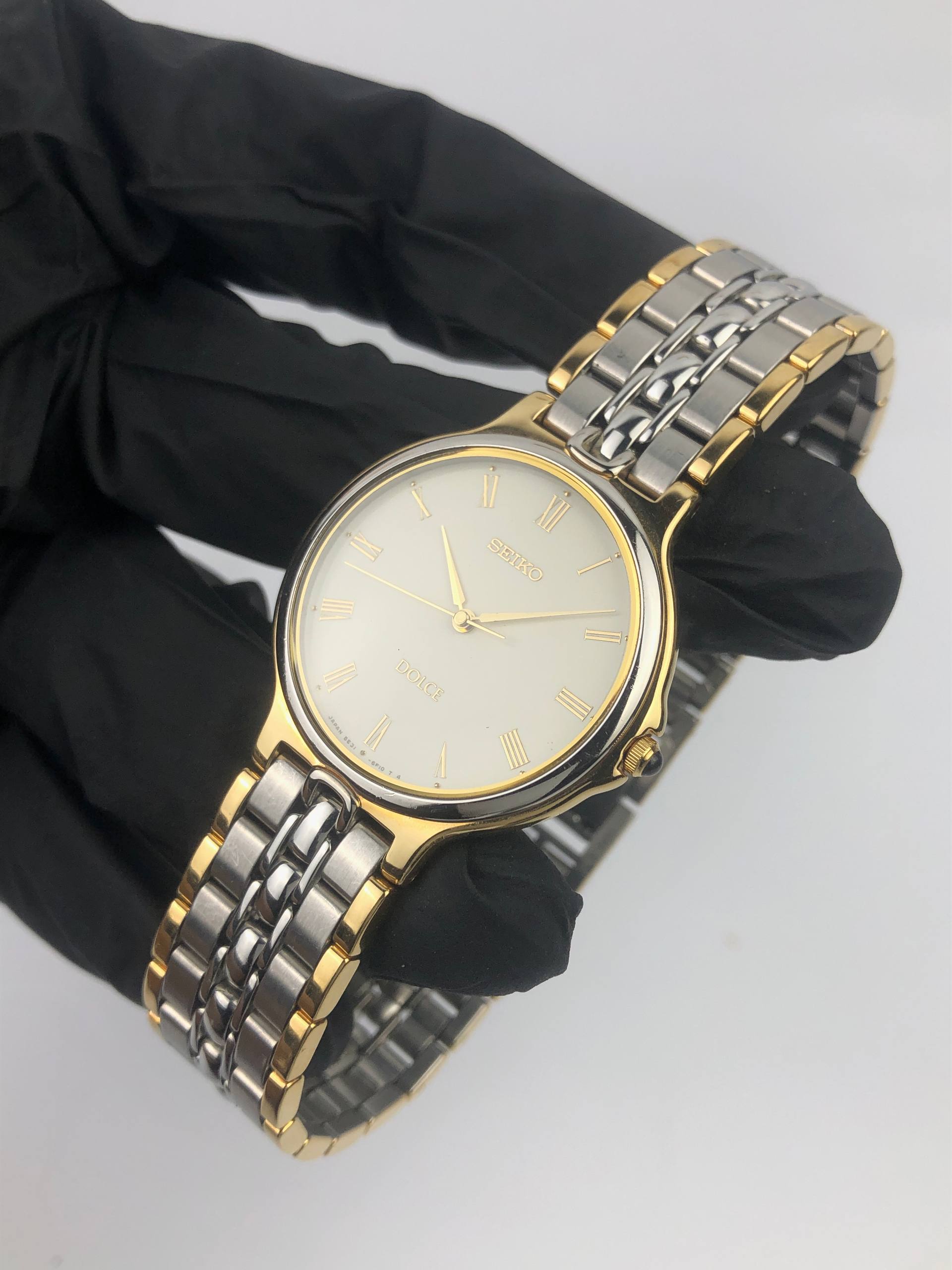 SEIKO DOLCE 5E31-6E60 ROMAN DIAL TWOTONE CASE - Gambar 3