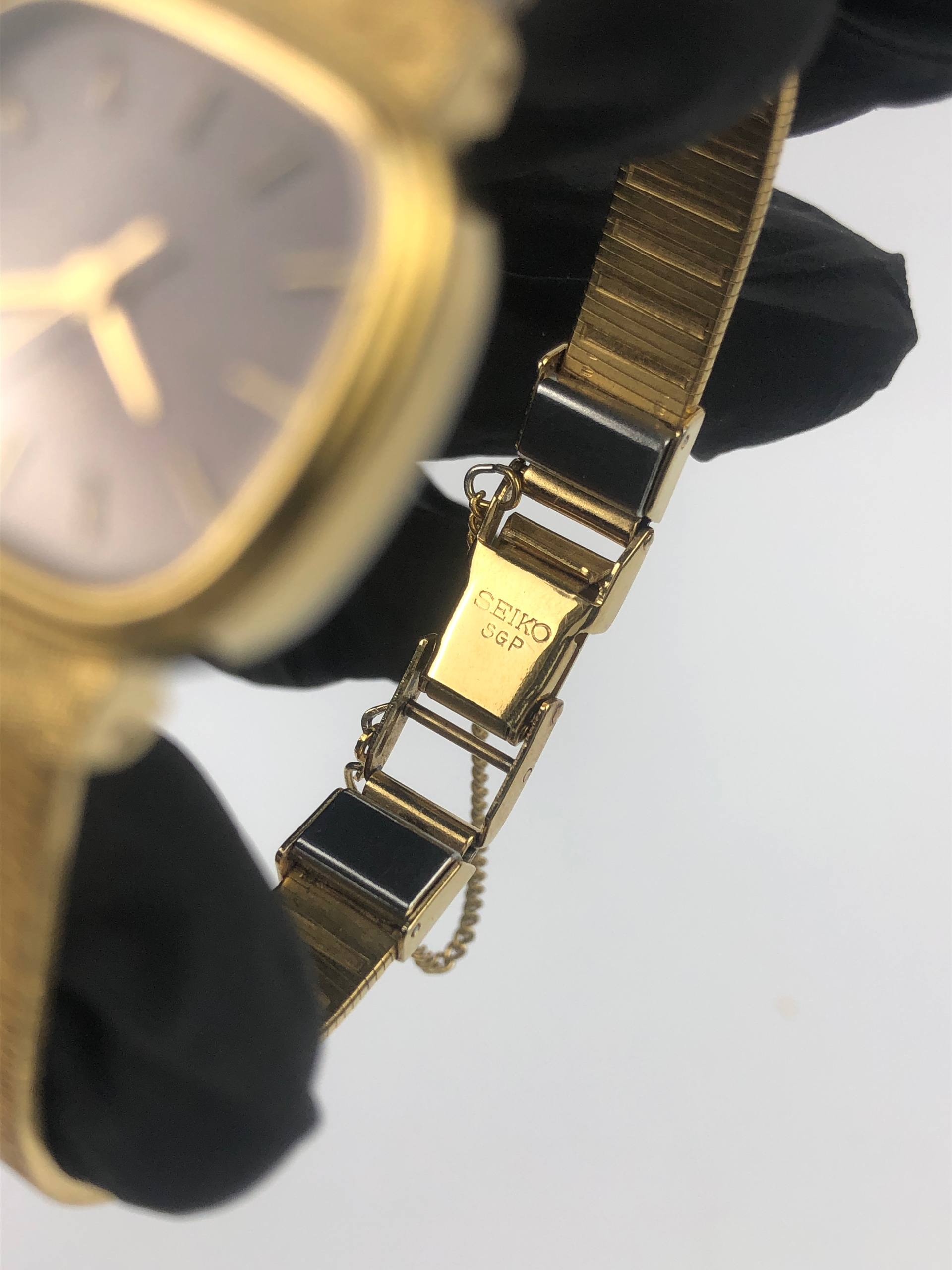SEIKO 1421-5090 QUARTZ BROWN DIAL GOLD CASE - Gambar 7