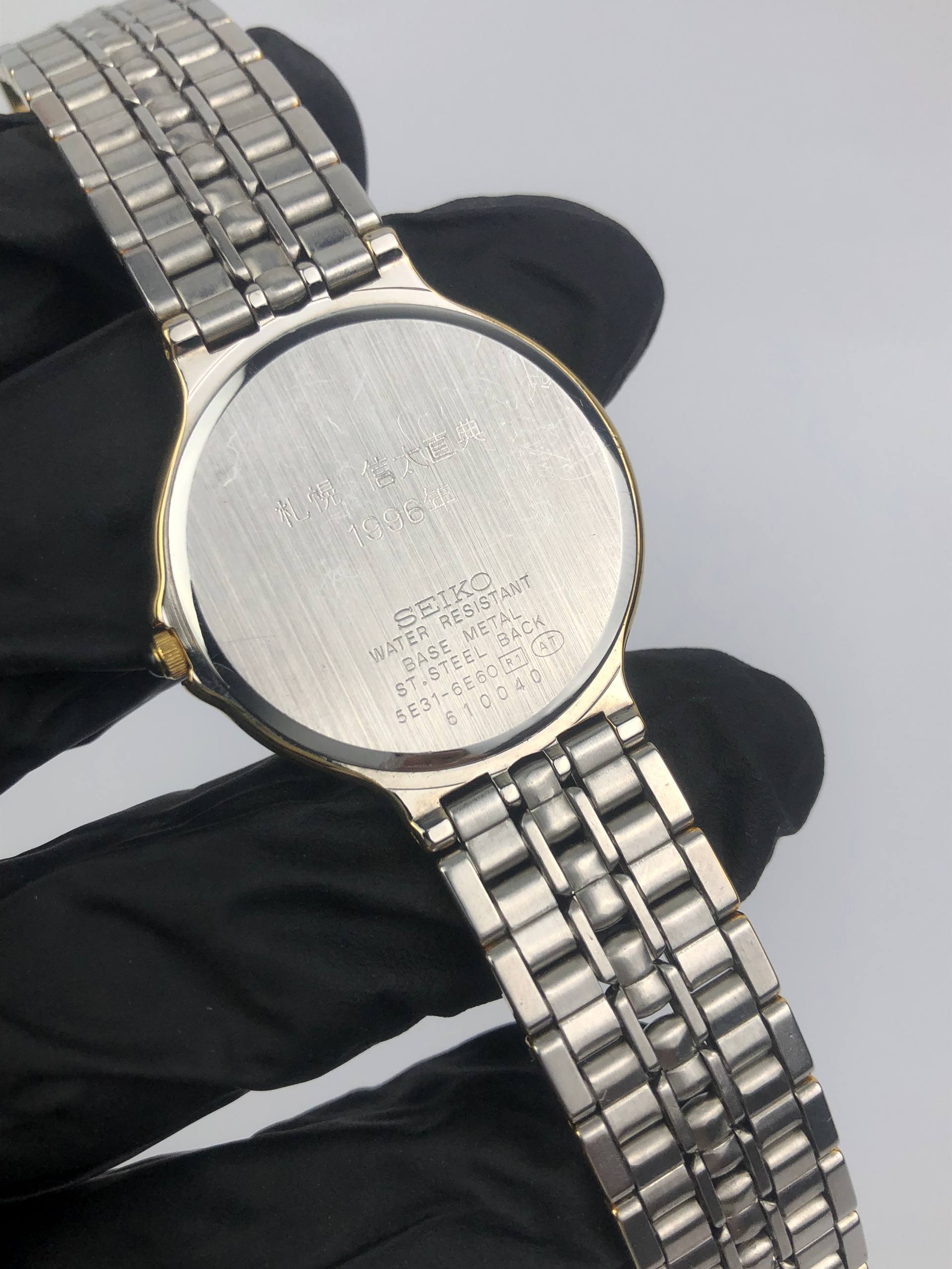 SEIKO DOLCE 5E31-6E60 ROMAN DIAL TWOTONE CASE - Gambar 9