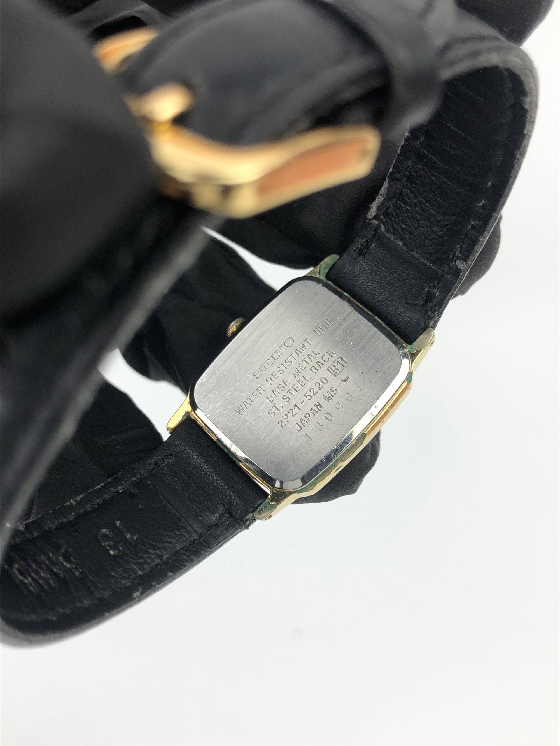 SEIKO TANK LADIES CAL 2P21 QUARTZ SNOWFLAKE DIAL - Gambar 7