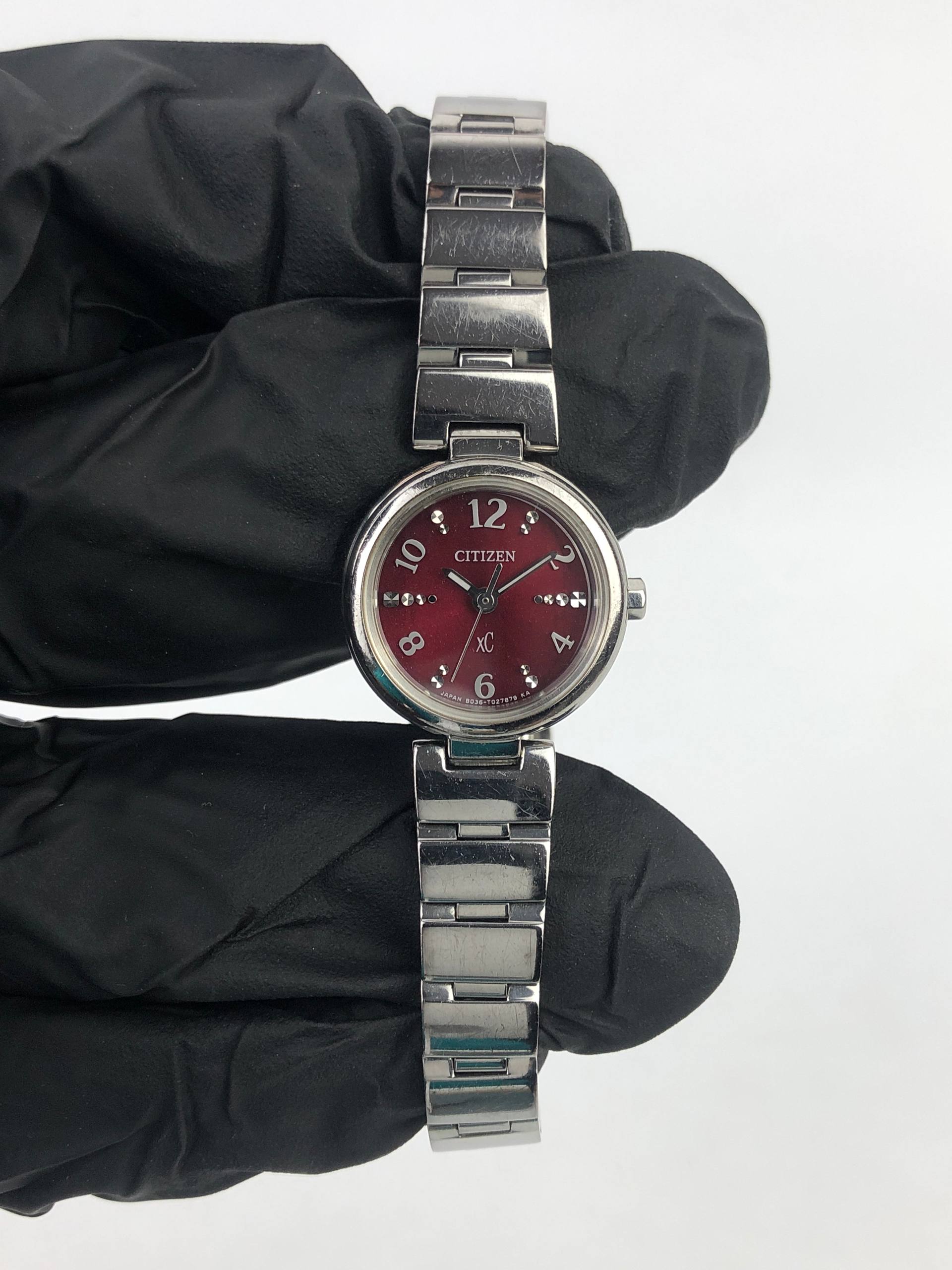CITIZEN XC DURATECT ECO-DRIVE BURGUNDY DIAL LADIES WATCH - Gambar 2