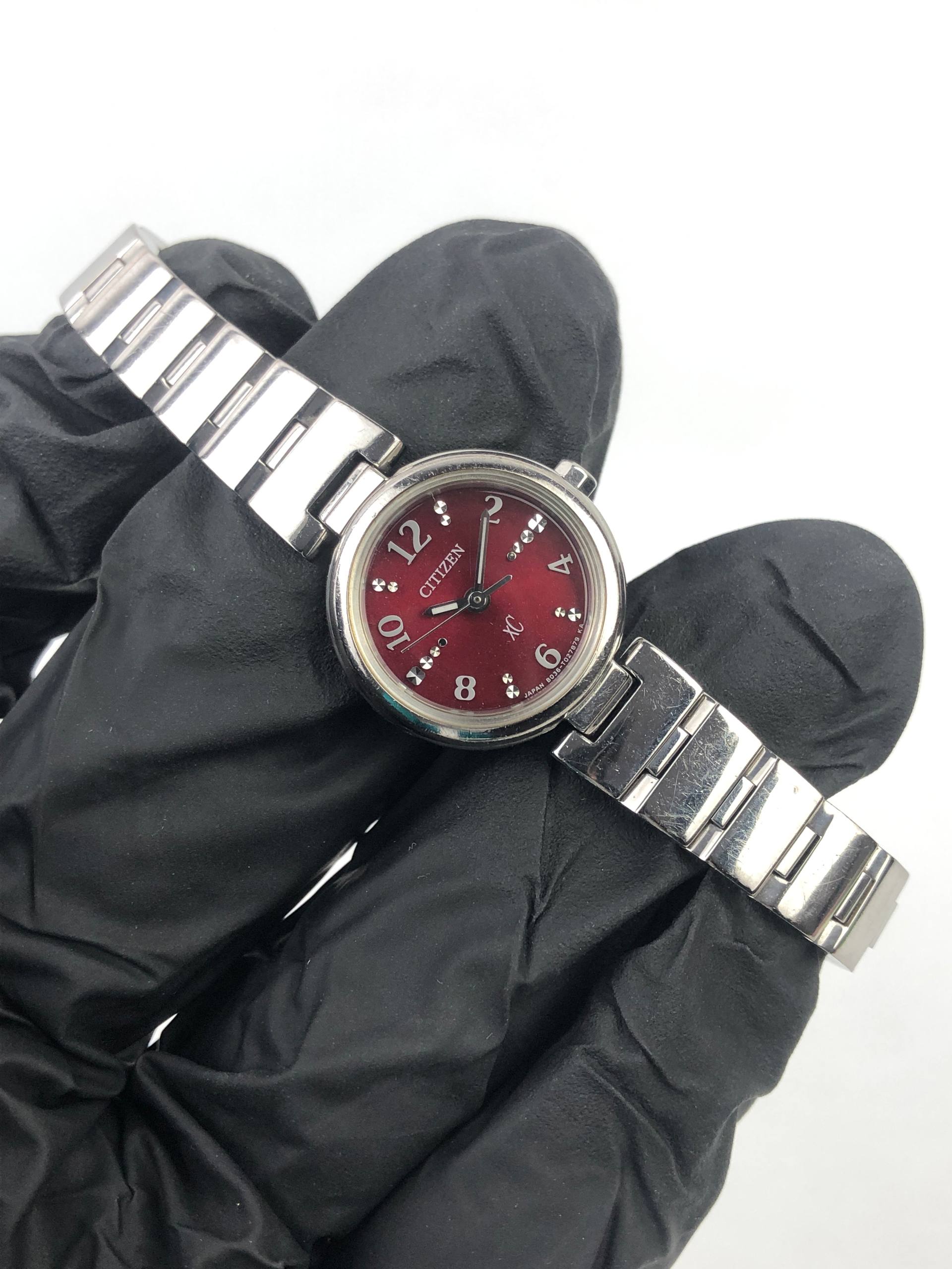 CITIZEN XC DURATECT ECO-DRIVE BURGUNDY DIAL LADIES WATCH - Gambar 4