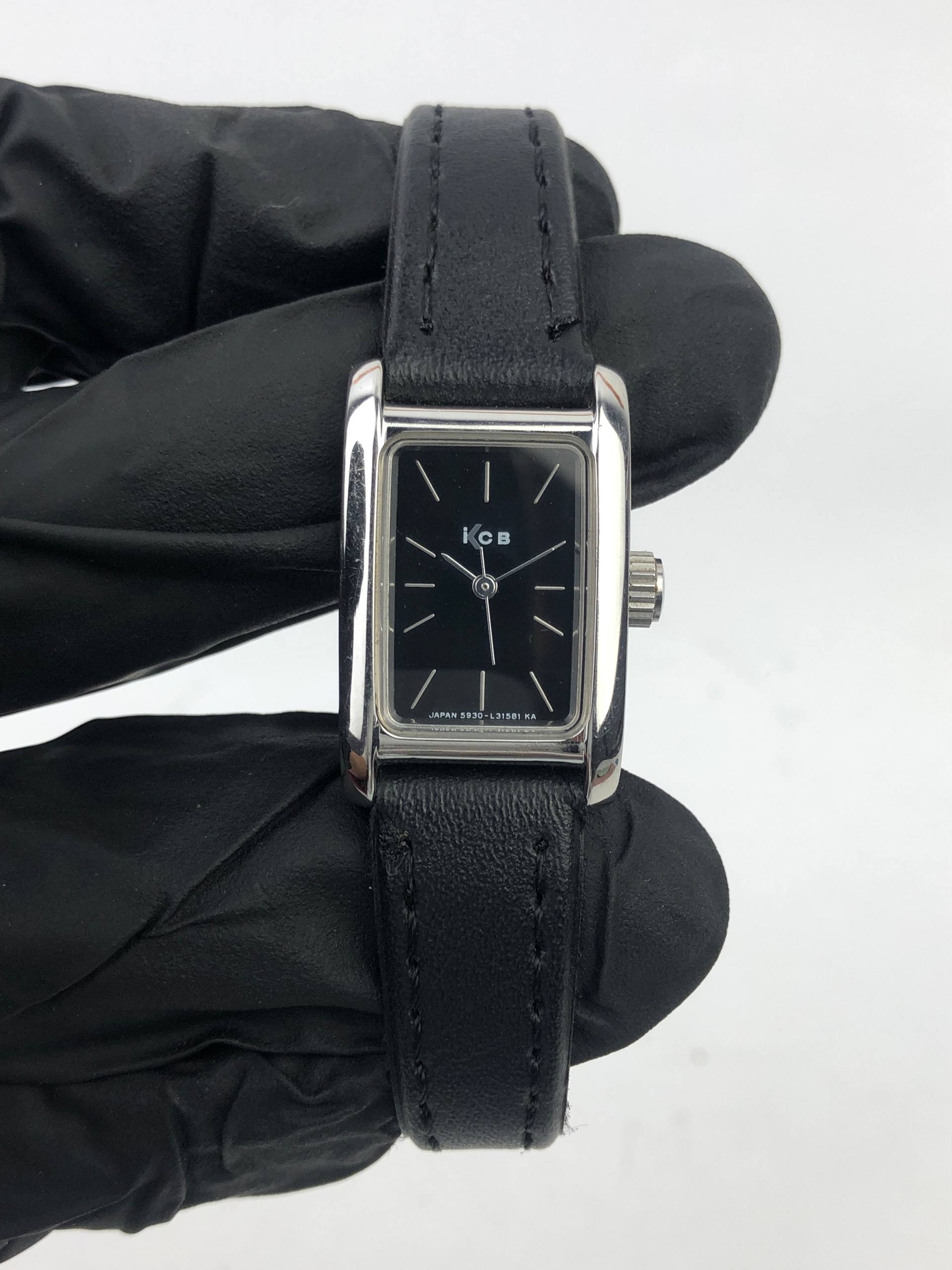 ICB 5930-L15529Y BLACK DIAL RECTANGULAR QUARTZ JAPAN LADIES WATCH - Gambar 2