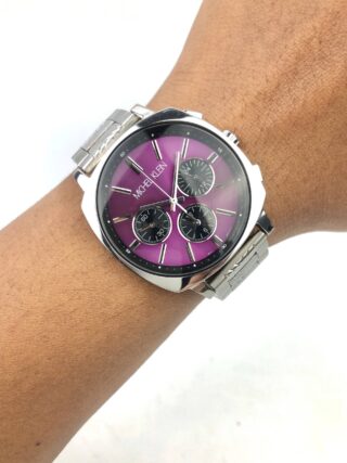 MICHAEL KLEIN PURPLE DIAL MULTIFUNCTION STEEL BRACELET