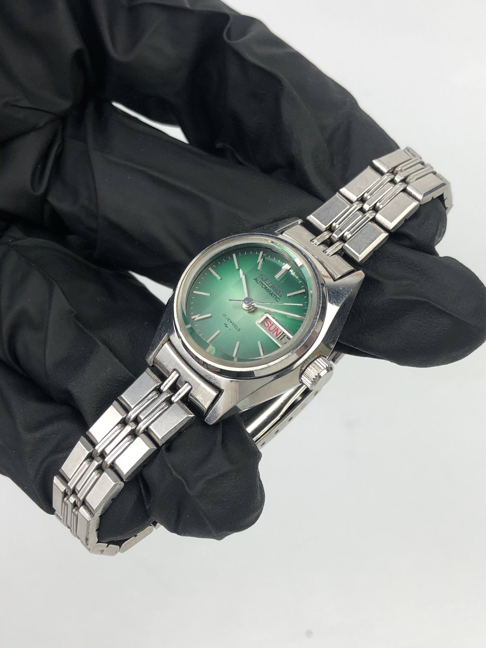 SEIKO AUTOMATIC 2206 EMERALD GREEN SUNBURST ORIGINAL JAPAN - Gambar 3