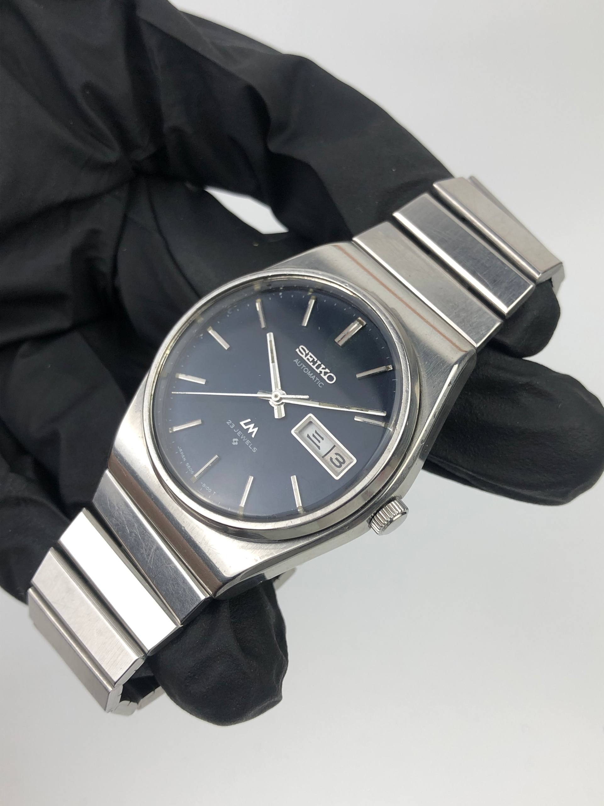 SEIKO LORD MATIC LM 5606-8070 AUTOMATIC EMERALD BLUE ORIGINAL JAPAN - Gambar 3