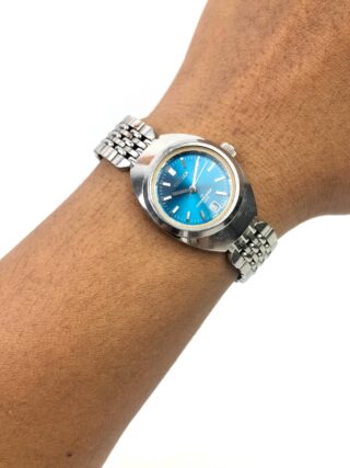 CITIZEN COSMOSTAR V2 4-610059 TA BLUE SUNBURST DIAL JAPAN LADIES
