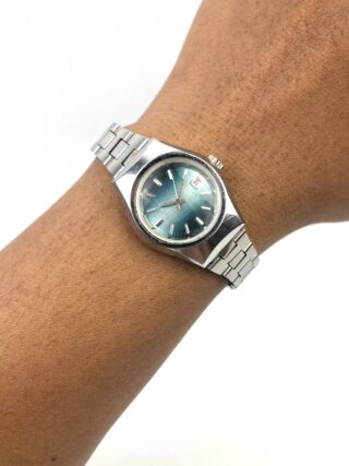 ORIENT CRYSTAL 21 JEWELS AUTOMATIC Y491-32400 GREEN SUNBURST DIAL JAPAN LADIES