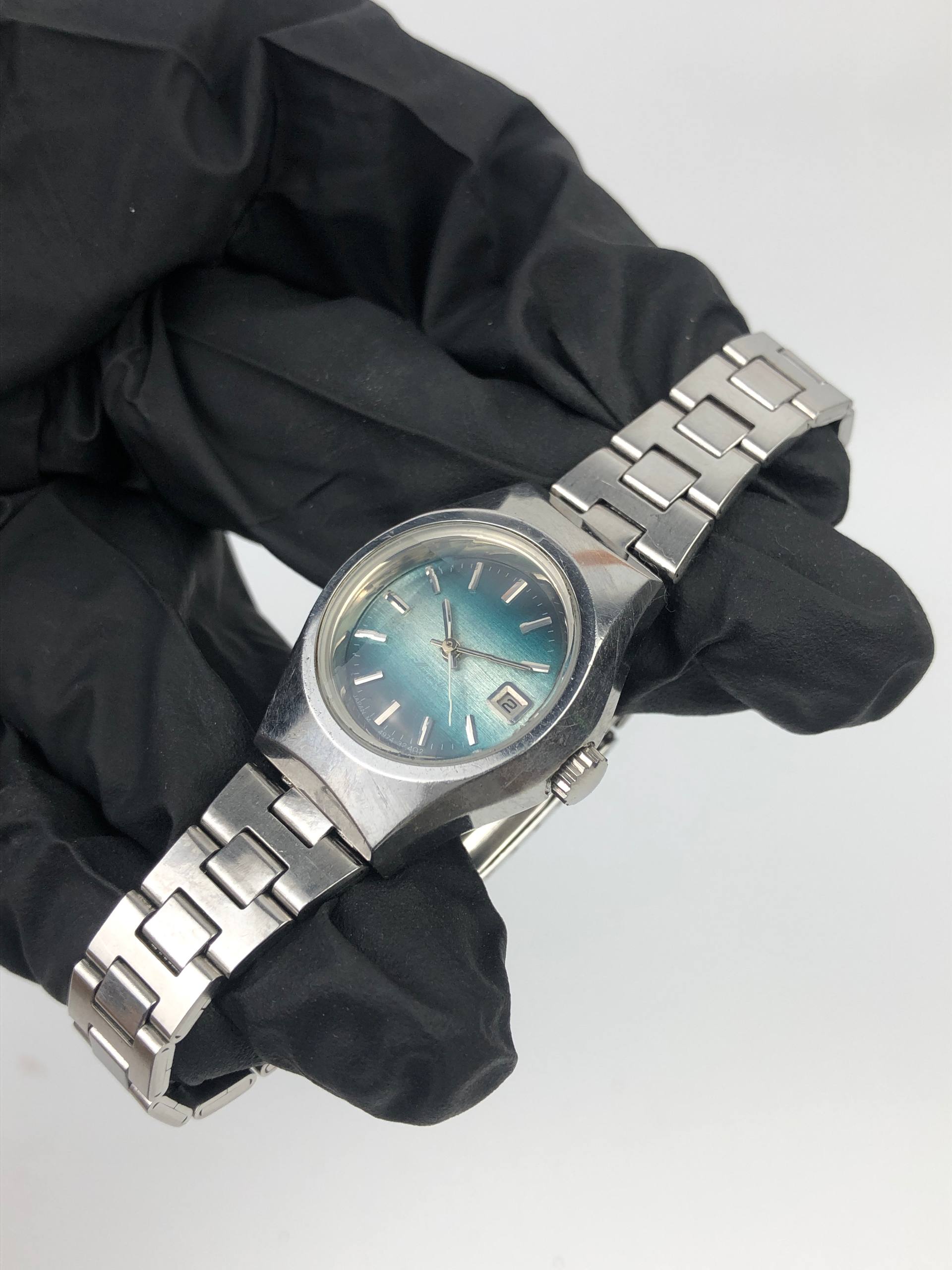 ORIENT CRYSTAL 21 JEWELS AUTOMATIC Y491-32400 GREEN SUNBURST DIAL JAPAN LADIES - Gambar 2