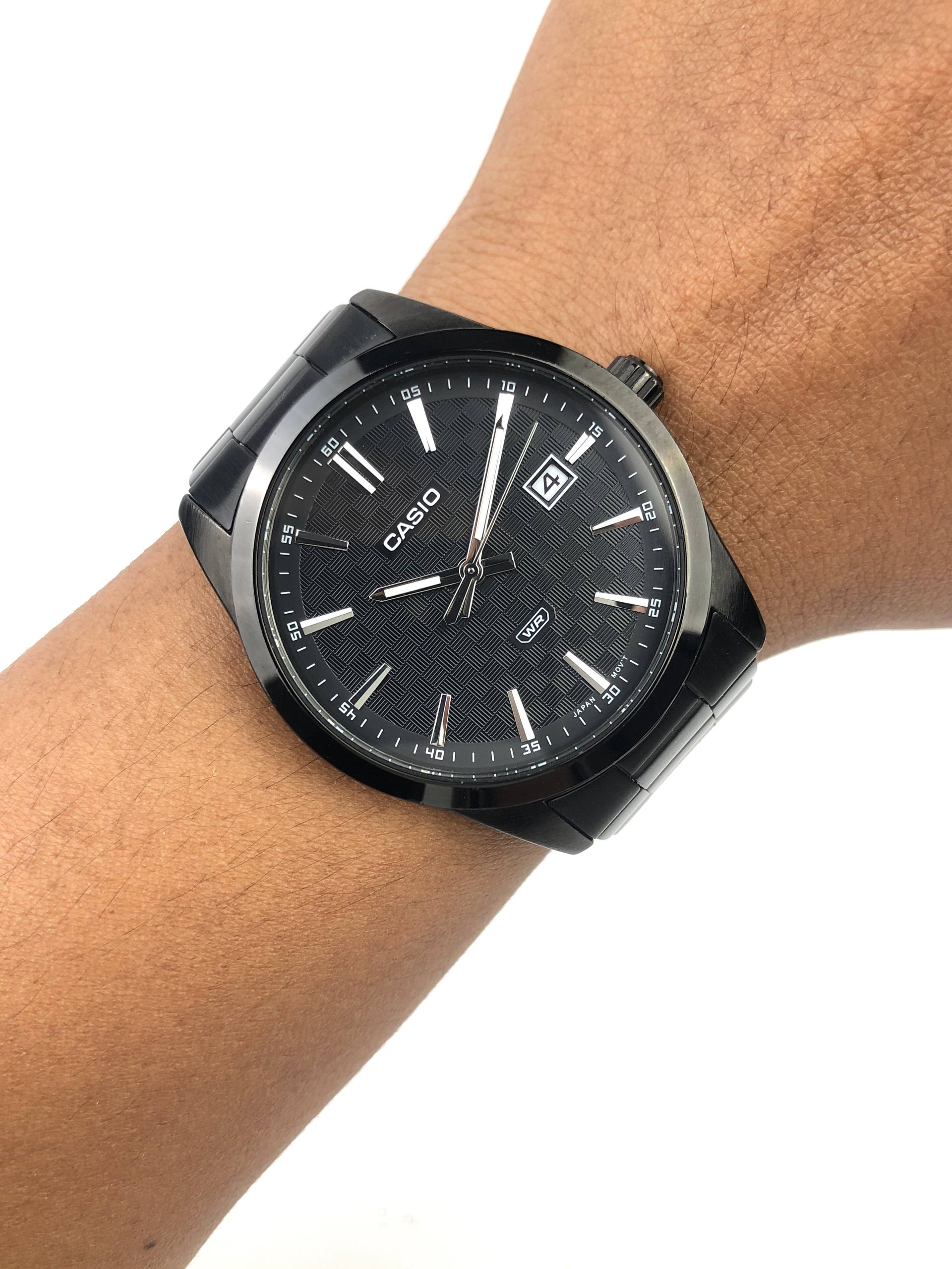 CASIO MTP-VD03B-1A TEXTURED CROSSHATCH DIAL FULLSET - Gambar 2