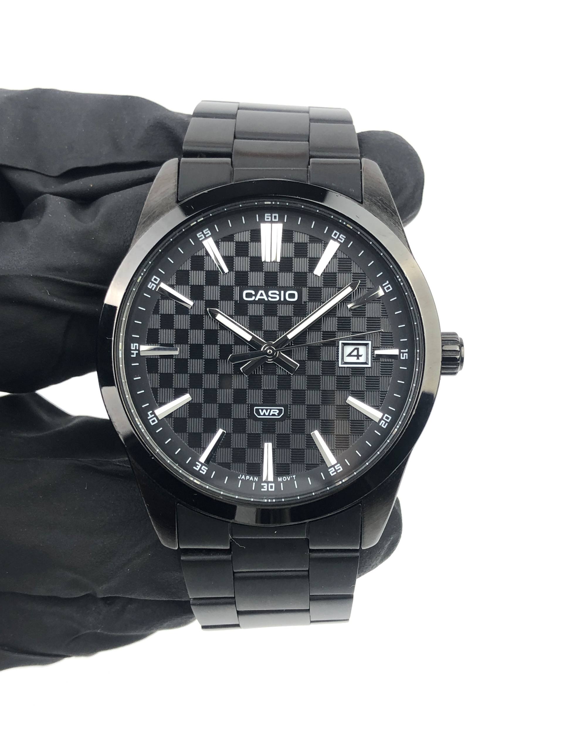 CASIO MTP-VD03B-1A TEXTURED CROSSHATCH DIAL FULLSET - Gambar 3