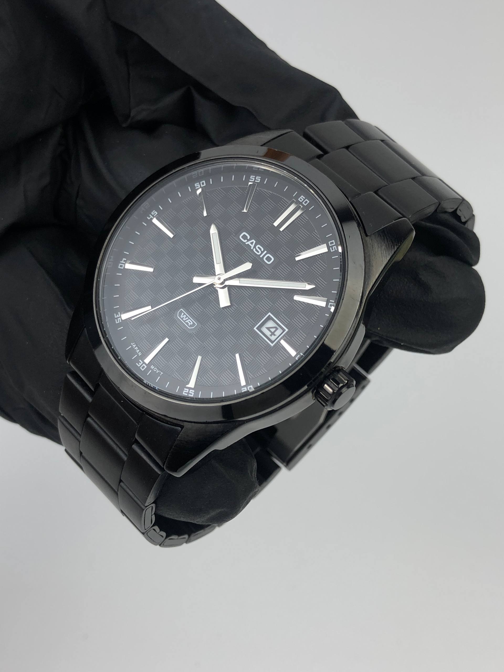 CASIO MTP-VD03B-1A TEXTURED CROSSHATCH DIAL FULLSET - Gambar 5