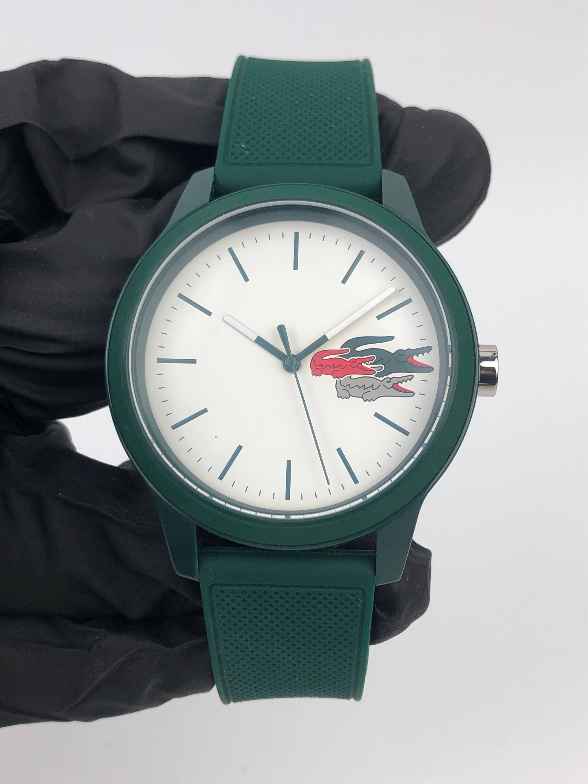LACOSTE 2010918 GREEN SILICONE ALLIGATOR DIAL FULLSET ORIGINAL - Gambar 5