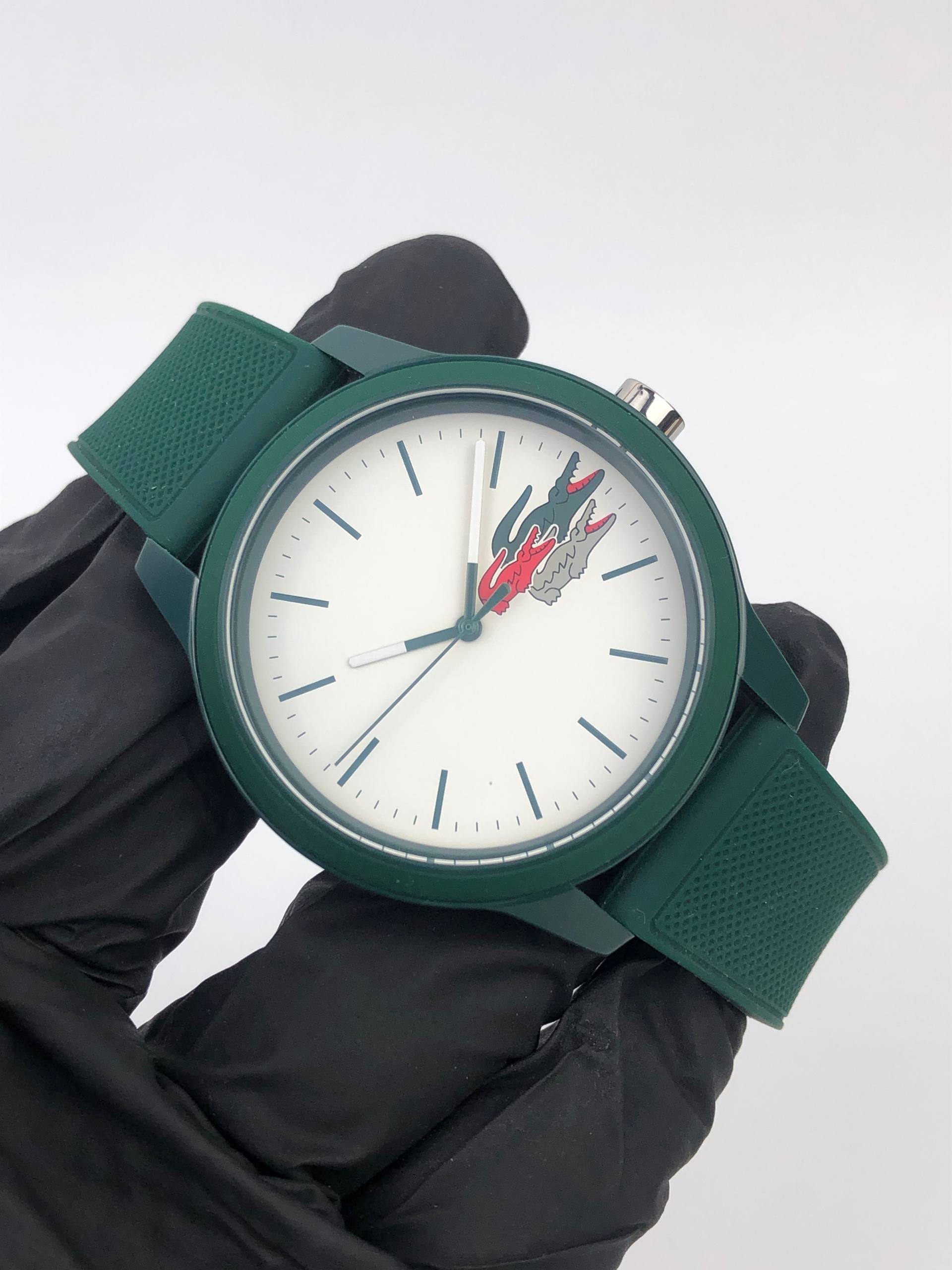 LACOSTE 2010918 GREEN SILICONE ALLIGATOR DIAL FULLSET ORIGINAL - Gambar 4