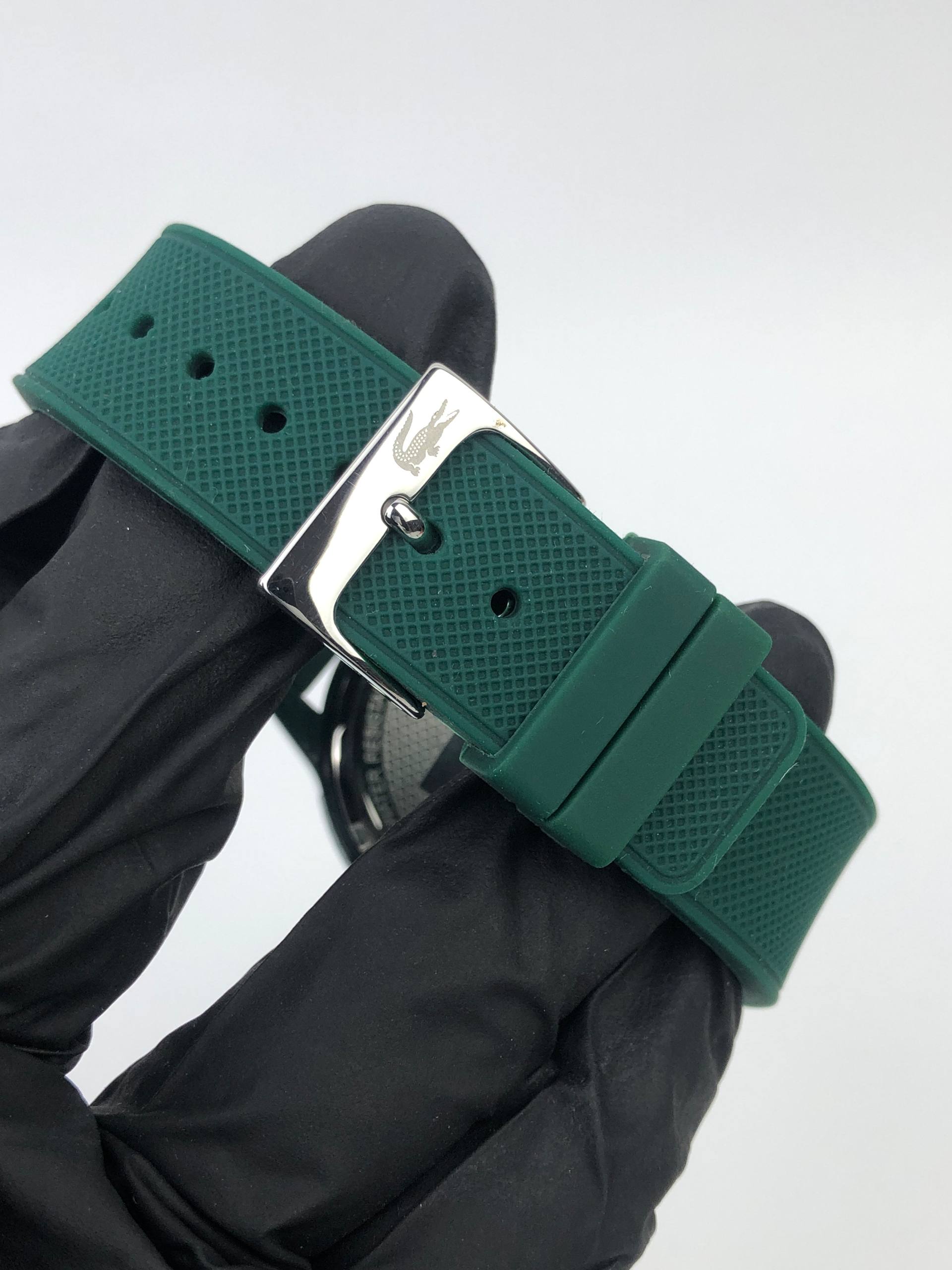 LACOSTE 2010918 GREEN SILICONE ALLIGATOR DIAL FULLSET ORIGINAL - Gambar 9