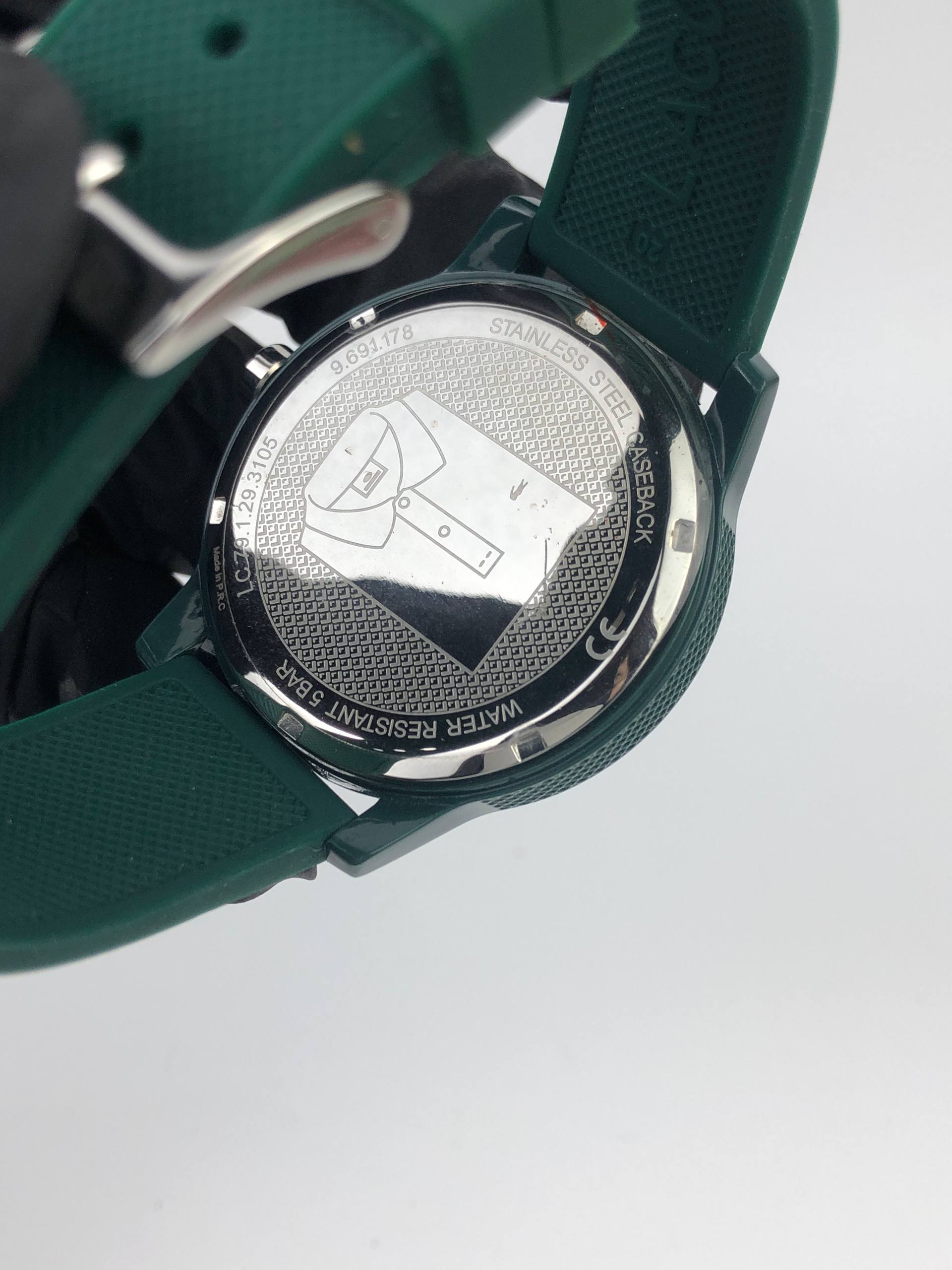 LACOSTE 2010918 GREEN SILICONE ALLIGATOR DIAL FULLSET ORIGINAL - Gambar 8