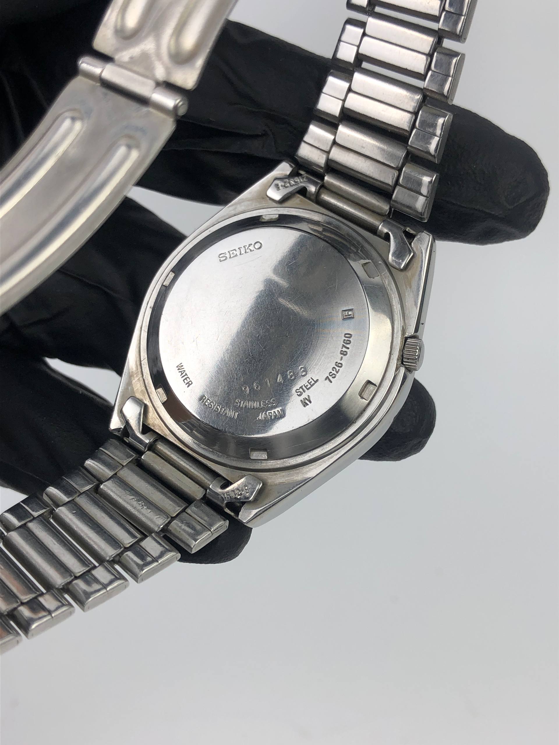 SEIKO 5 AUTOMATIC 21 JEWELS 7S26-8760 WHITE GRID PATTERN DIAL MADE IN JAPAN - Gambar 8