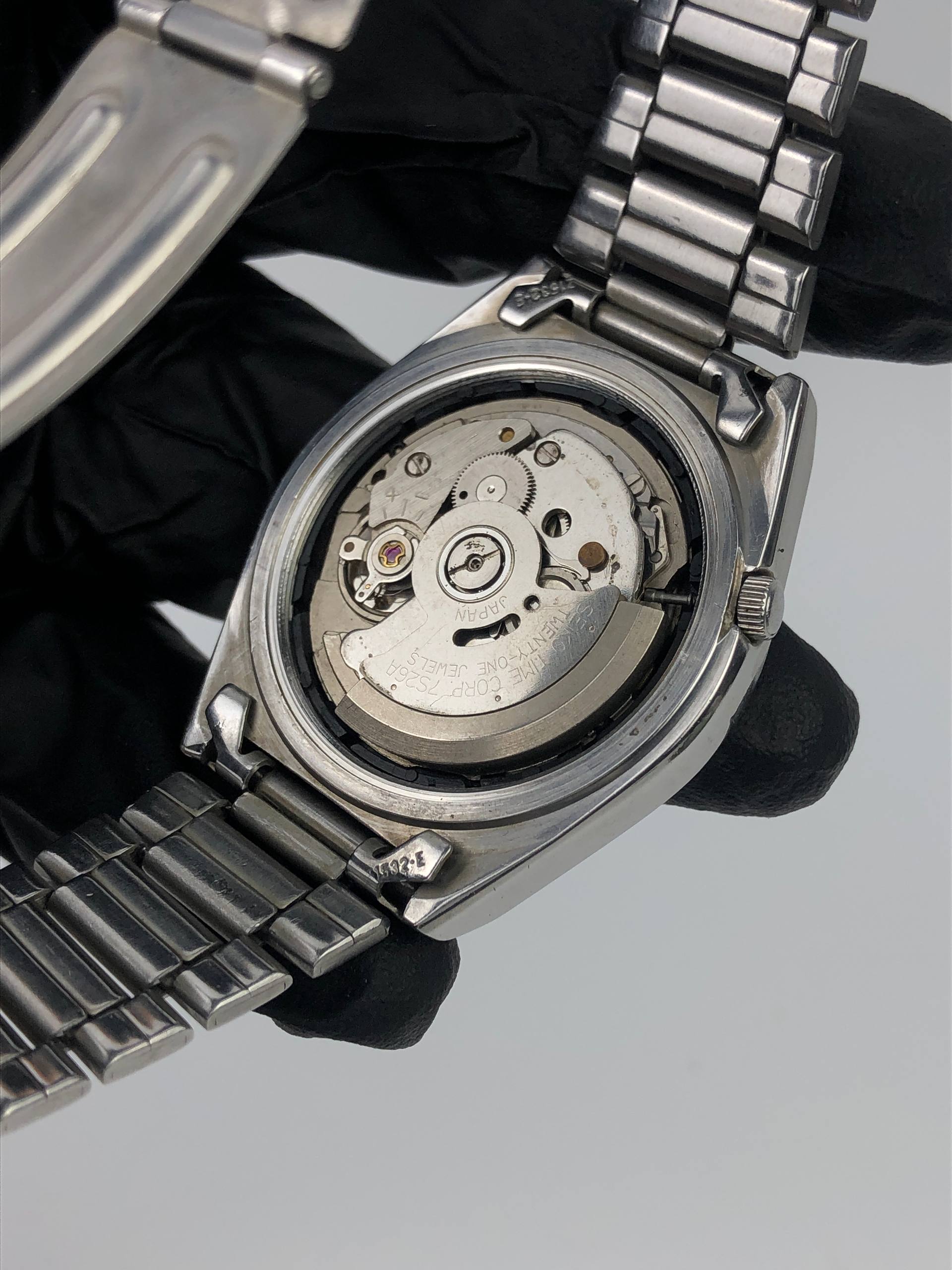 SEIKO 5 AUTOMATIC 21 JEWELS 7S26-8760 WHITE GRID PATTERN DIAL MADE IN JAPAN - Gambar 9