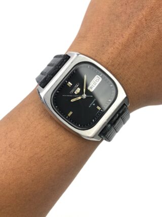 SEIKO 5 AUTOMATIC 6309-5120 BLACK DIAL TV CASE VINTAGE JAPAN