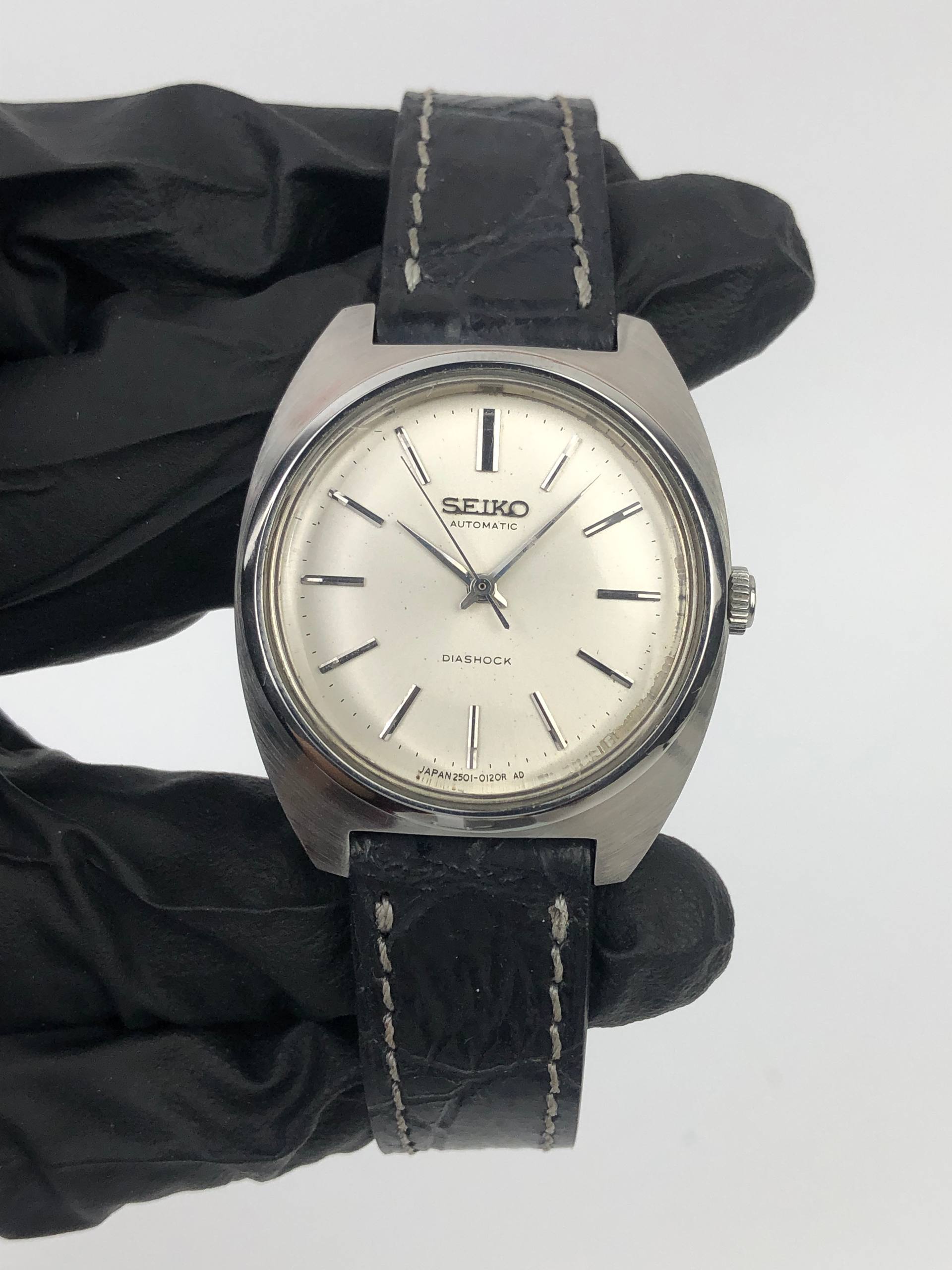SEIKO AUTOMATIC 2501-0060 SILVER SUNRAY DIAL TURTLE CASE VINTAGE JAPAN - Gambar 2